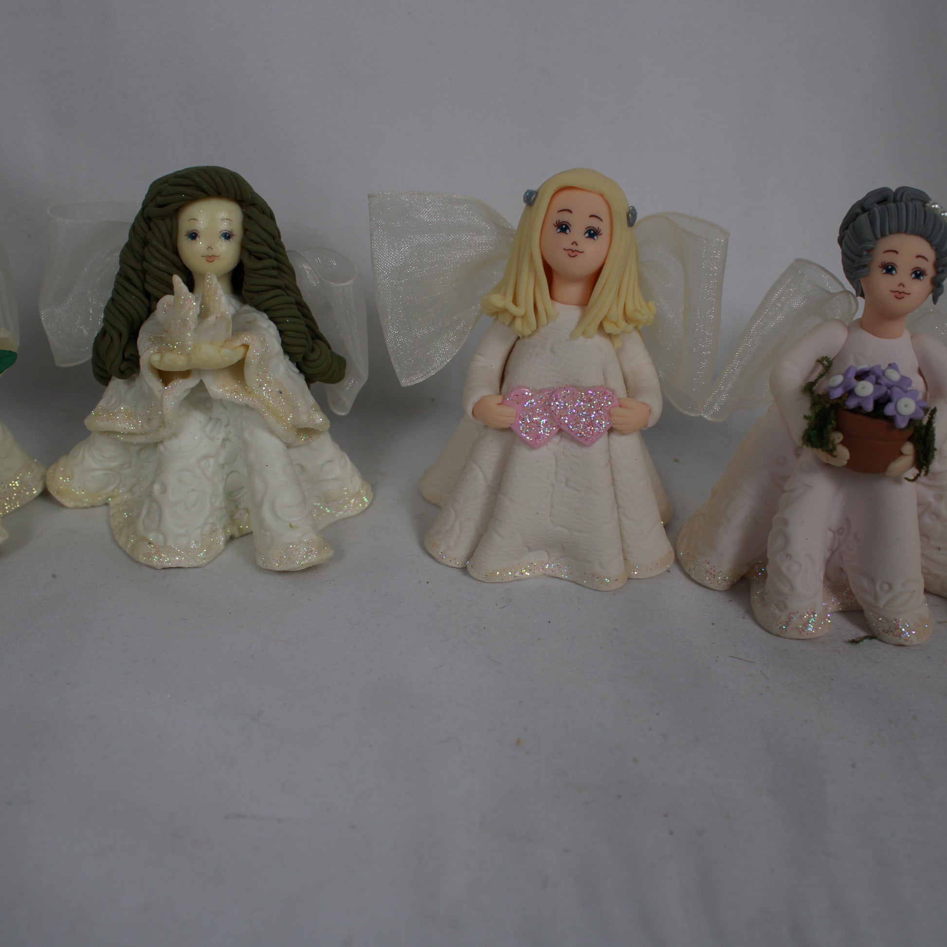 Kneadal Angels Handcrafted Polymer Clay Figurine Lot