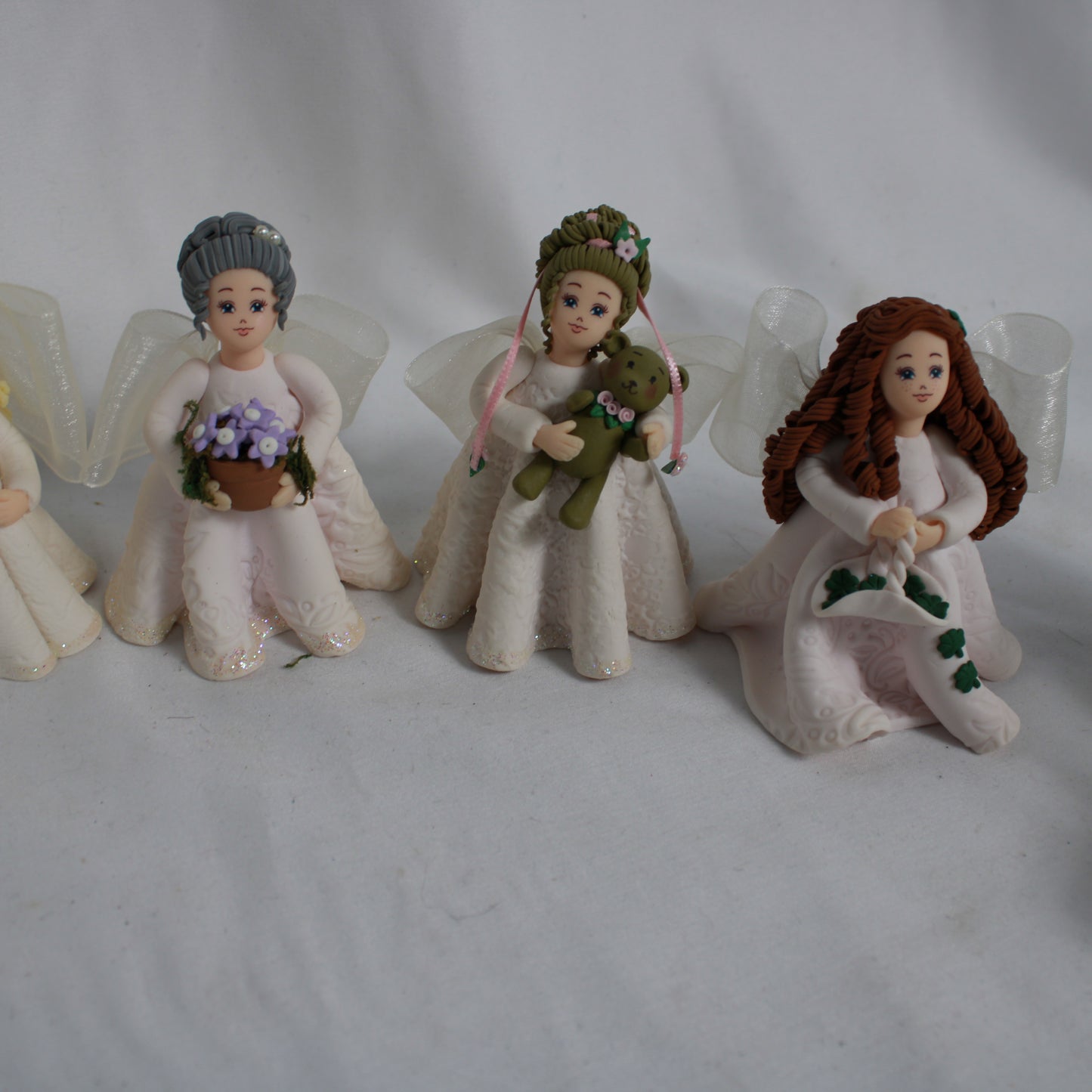 Kneadal Angels Handcrafted Polymer Clay Figurine Lot