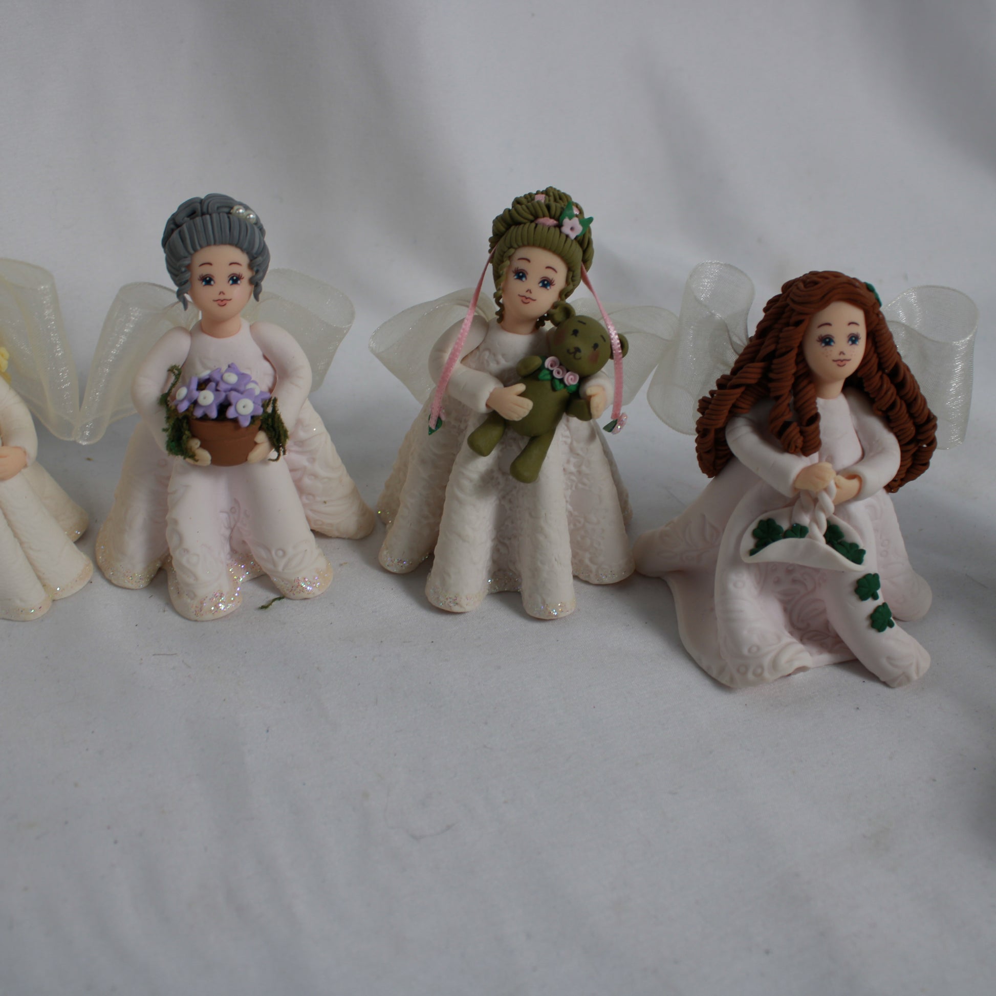 Kneadal Angels Handcrafted Polymer Clay Figurine Lot