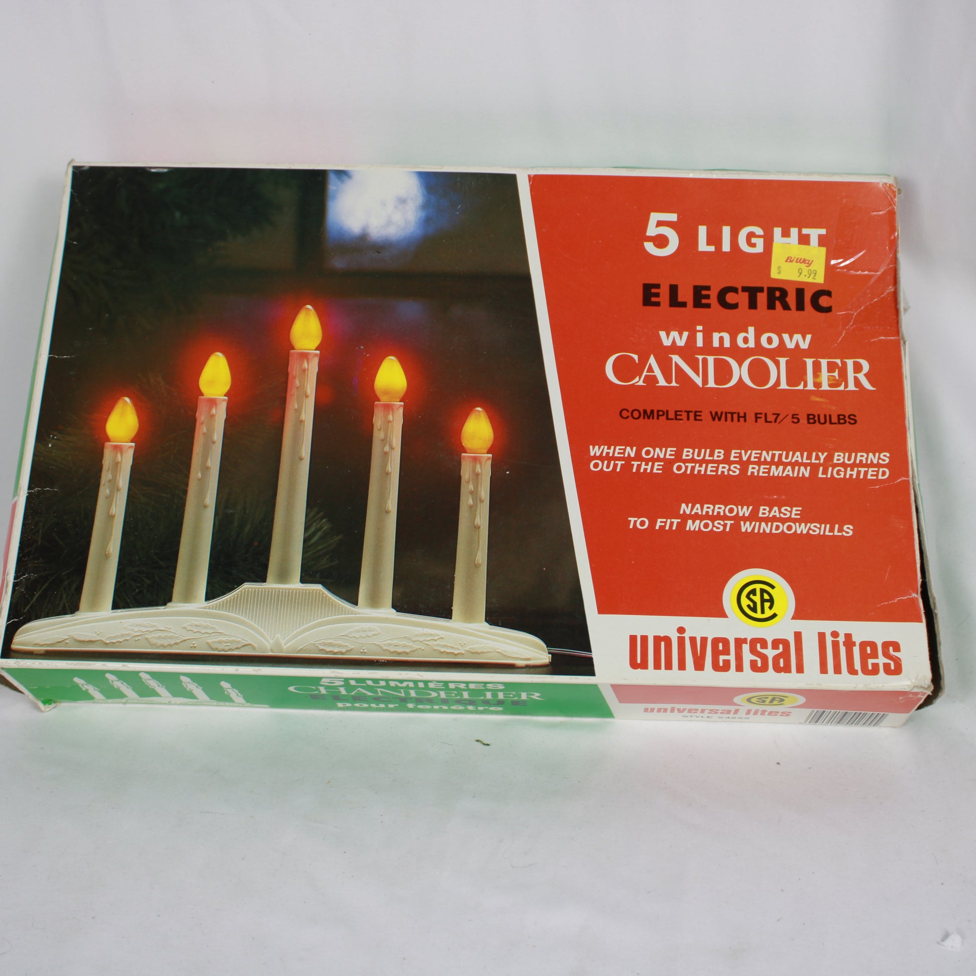 Vintage Universal Lites 5-Light Electric Window Christmas Candolier