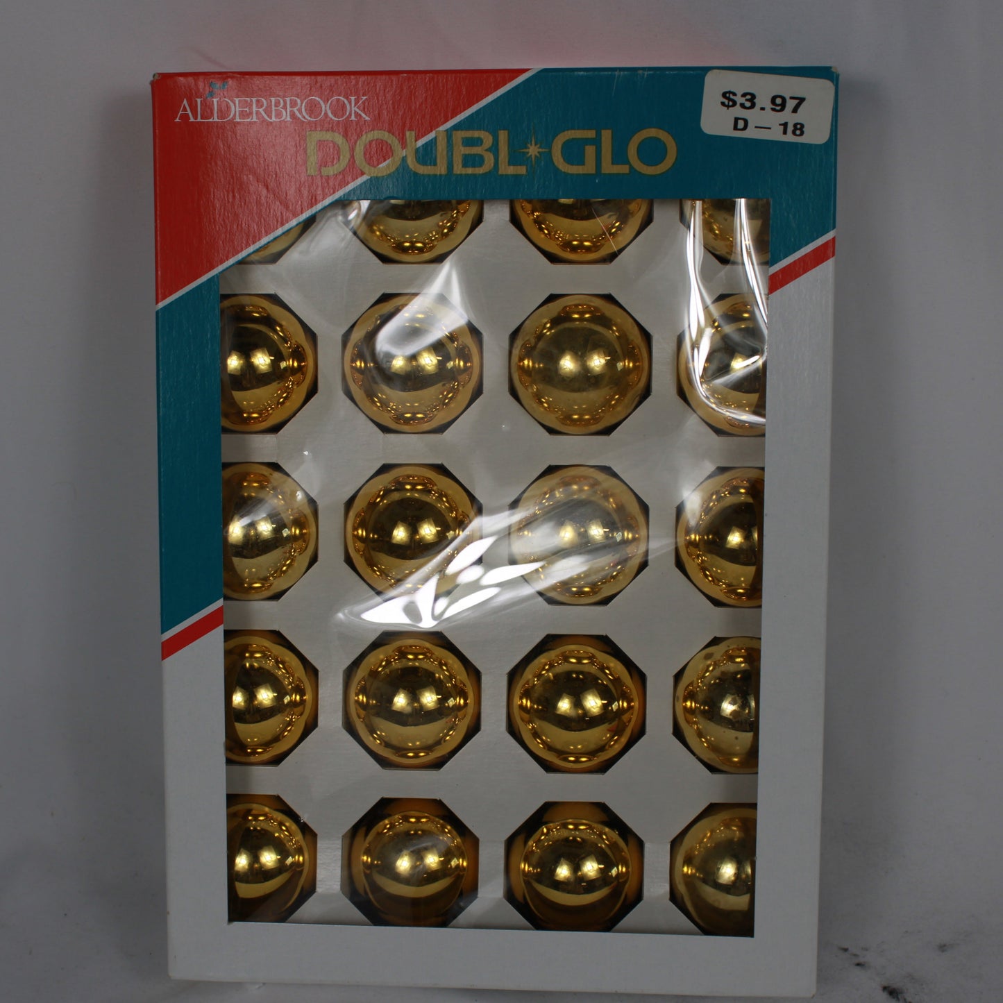 Alderbrook Doubl-Glo Gold Christmas Tree Ornament Balls