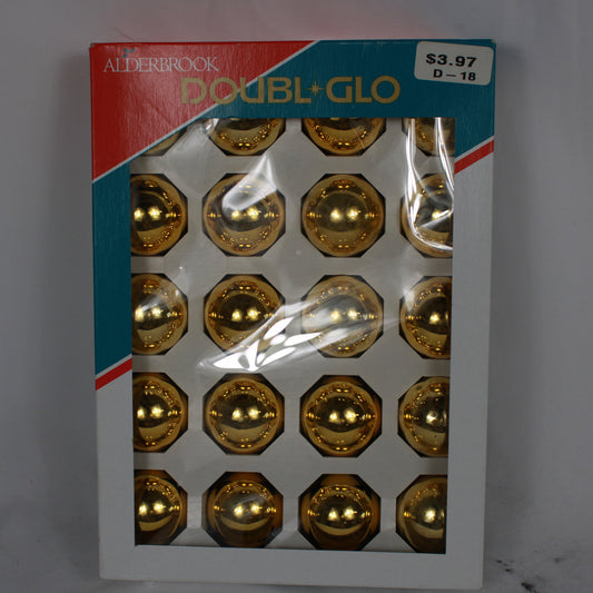 Alderbrook Doubl-Glo Gold Christmas Tree Ornament Balls