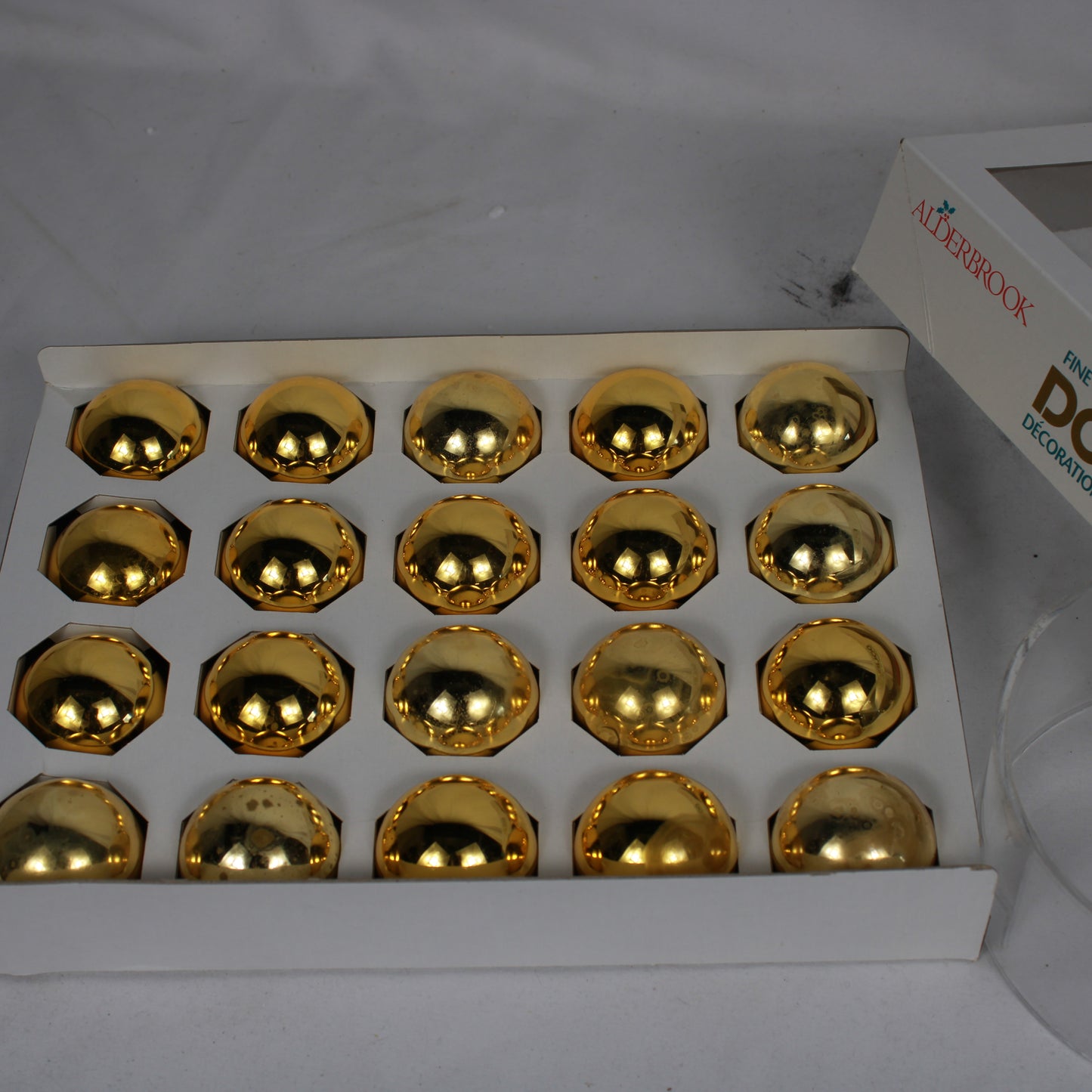 Alderbrook Doubl-Glo Gold Christmas Tree Ornament Balls