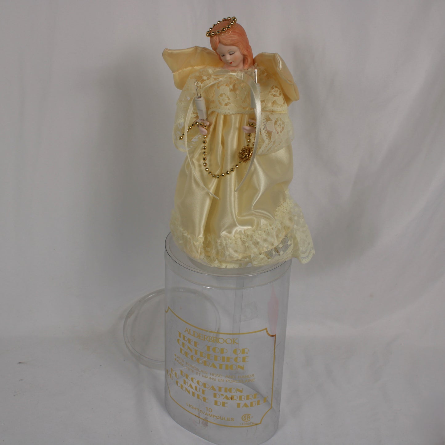 Alderbrook Vintage 1980s Lighted Christmas Angel Tree Topper