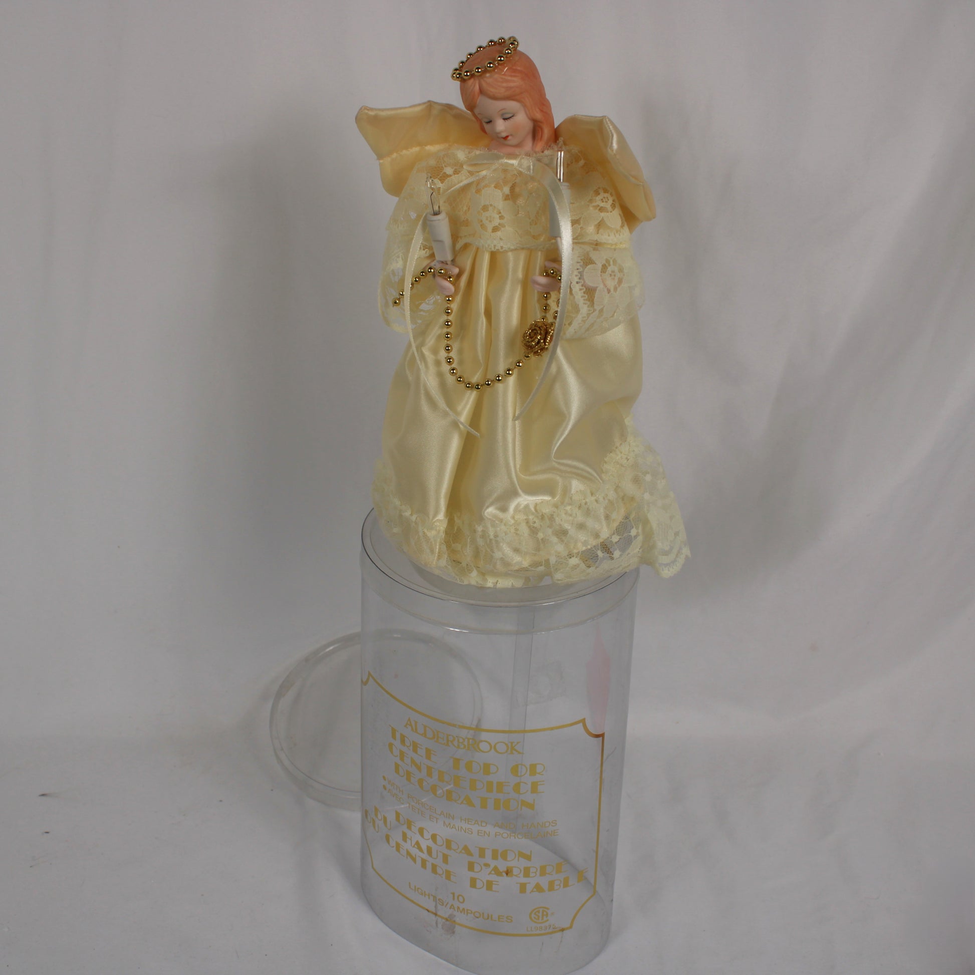 Alderbrook Vintage 1980s Lighted Christmas Angel Tree Topper