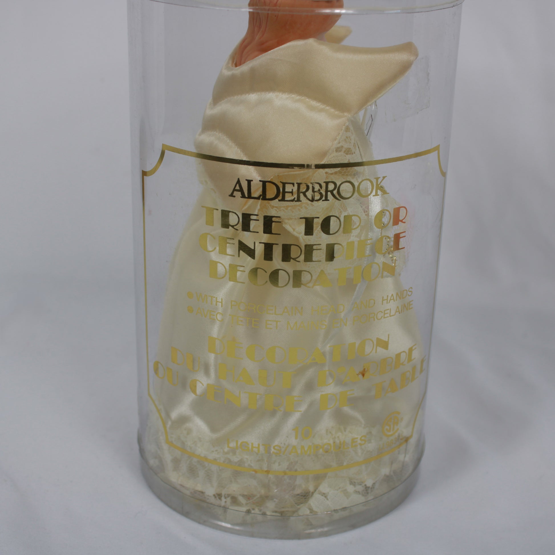 Alderbrook Vintage 1980s Lighted Christmas Angel Tree Topper