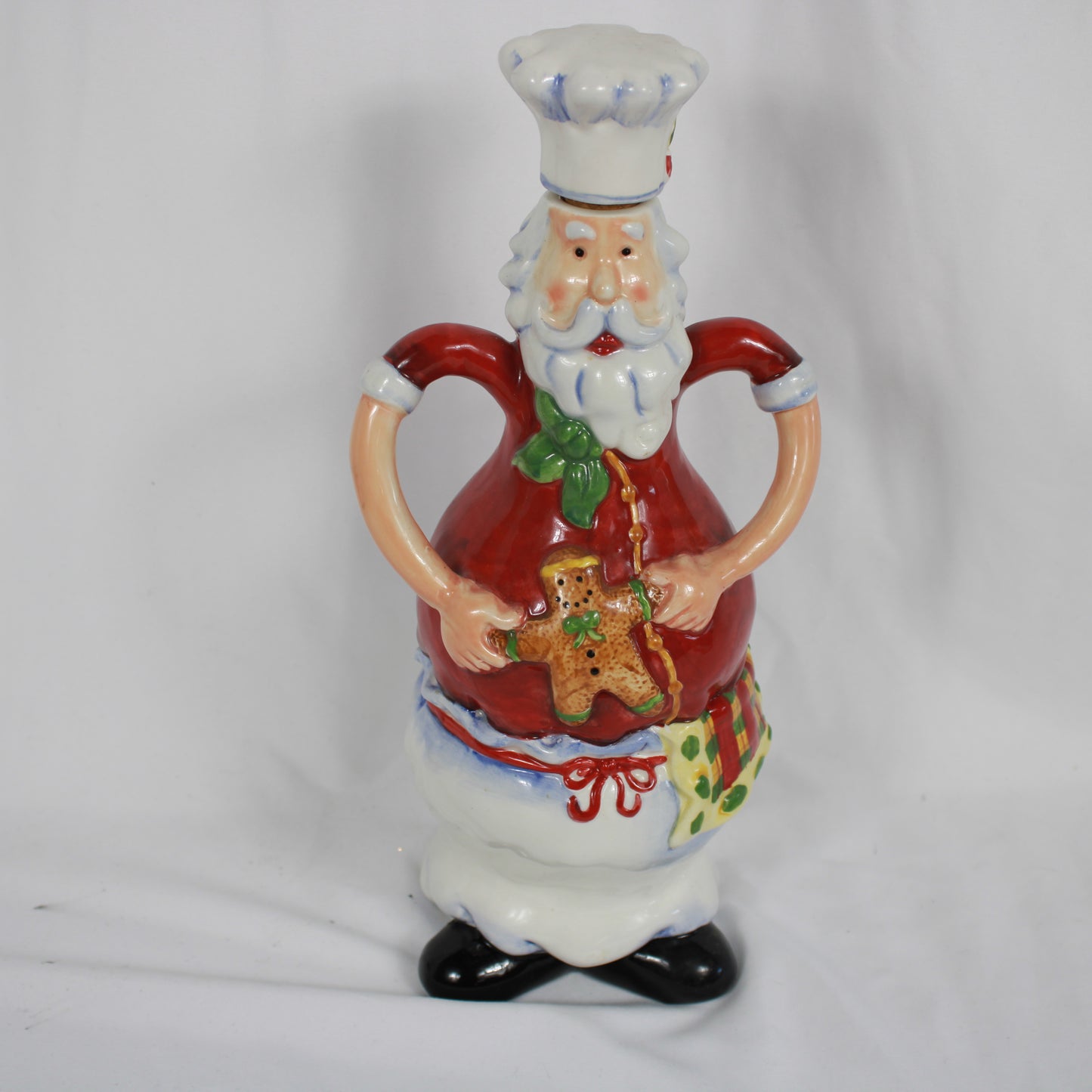 Ceramic Chef Santa Decanter Bottle