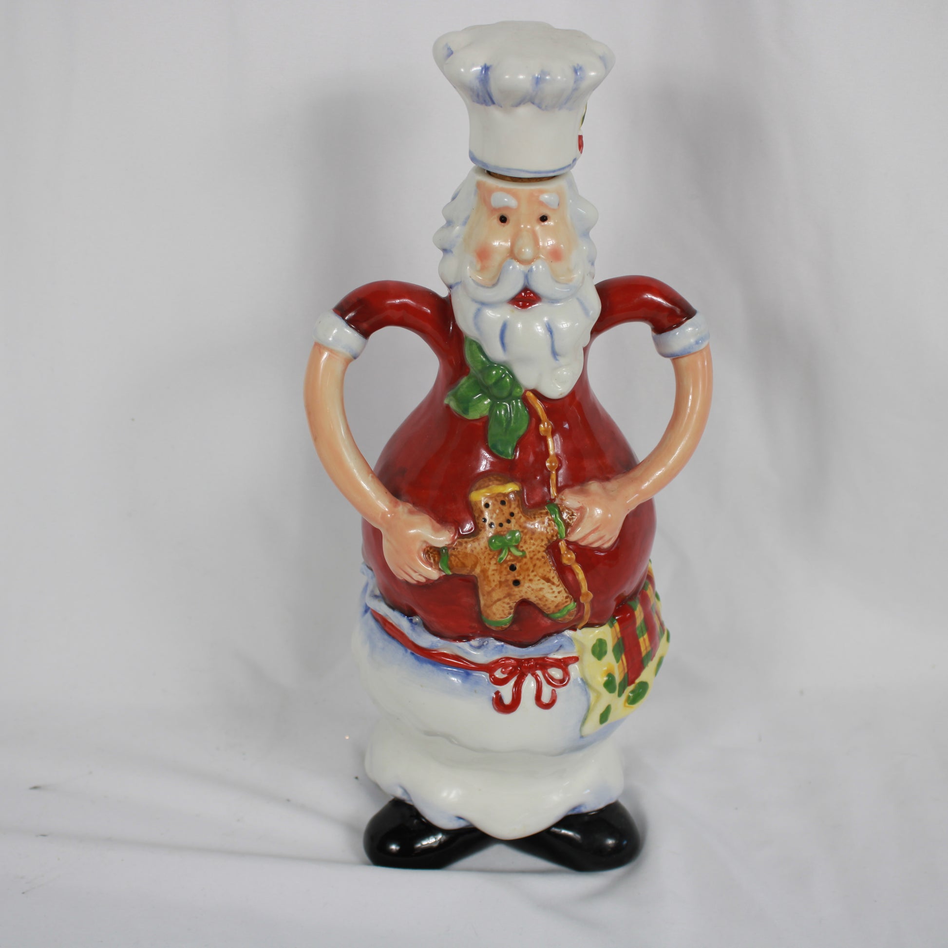 Ceramic Chef Santa Decanter Bottle