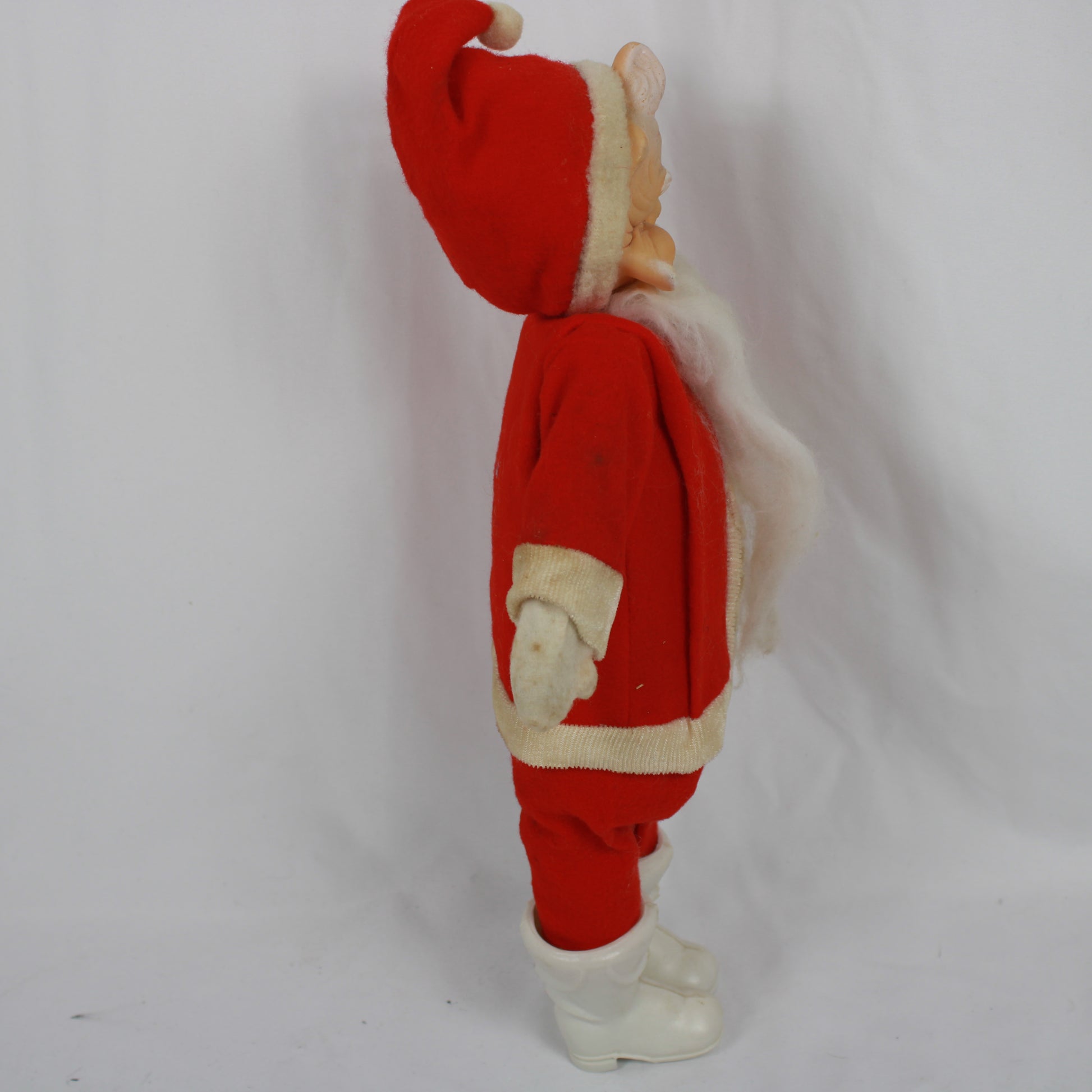 Vintage Mid-Century Celluloid Face Santa Claus Doll