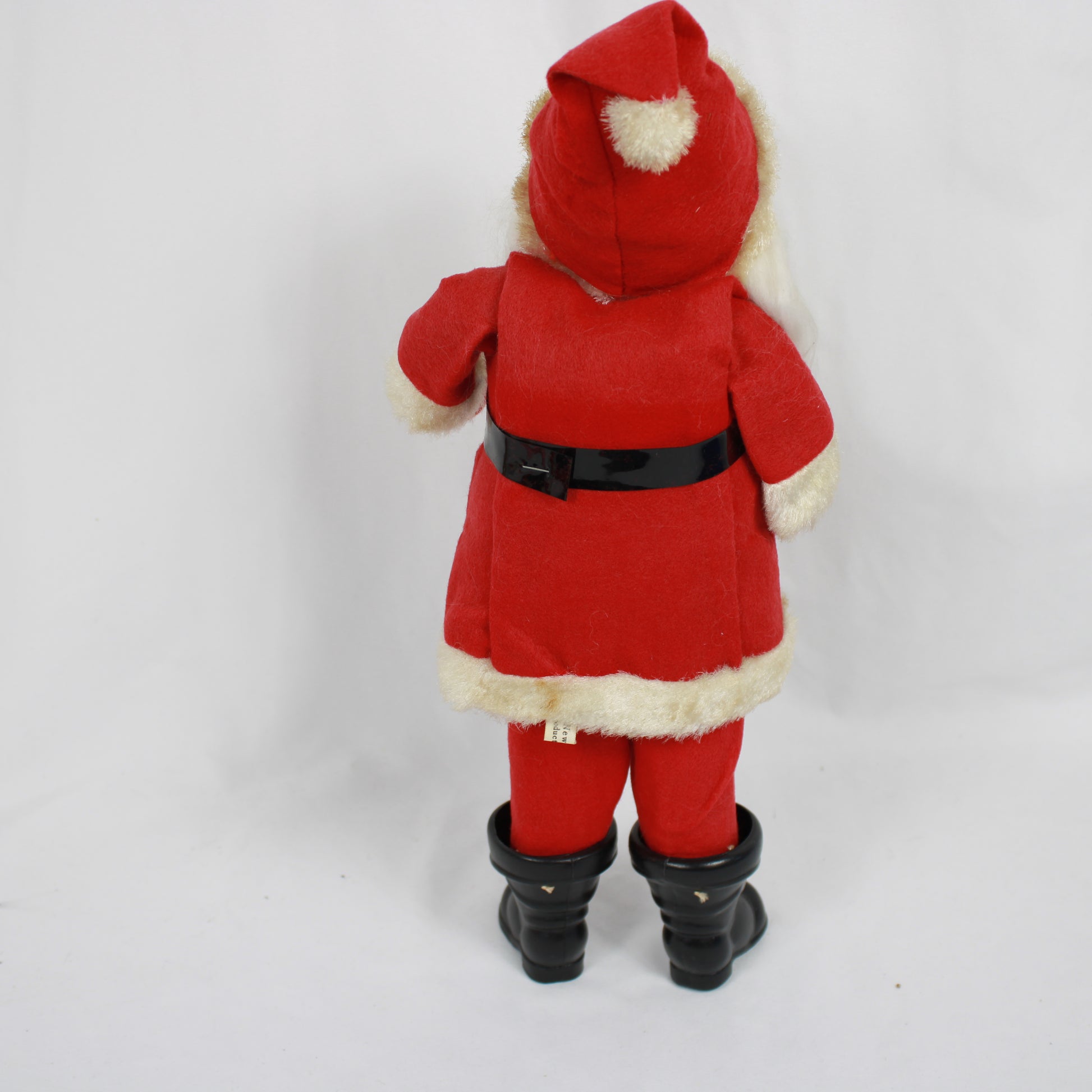Vintage Mid-Century Standing Santa Claus Doll with Rubber Face