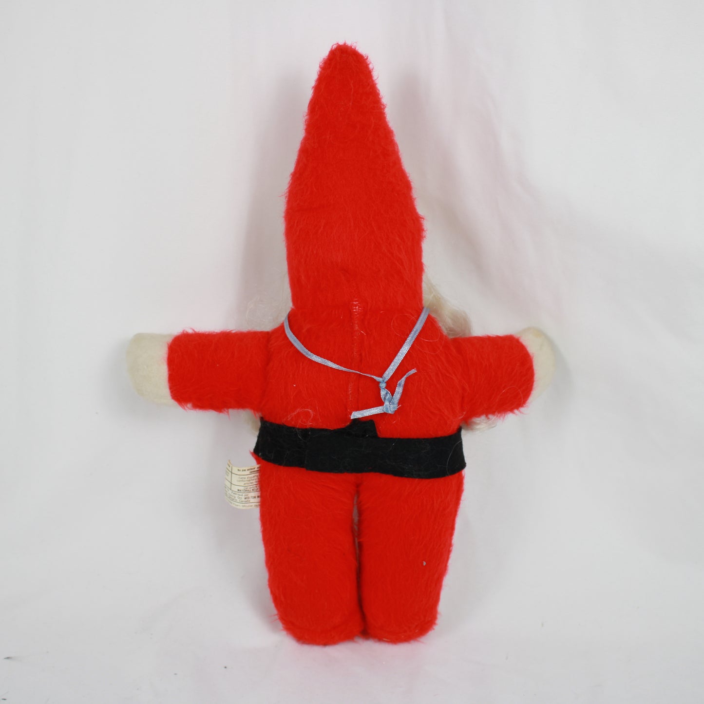 Vintage Mid-Century Plush Santa Claus Doll with Rubber Face