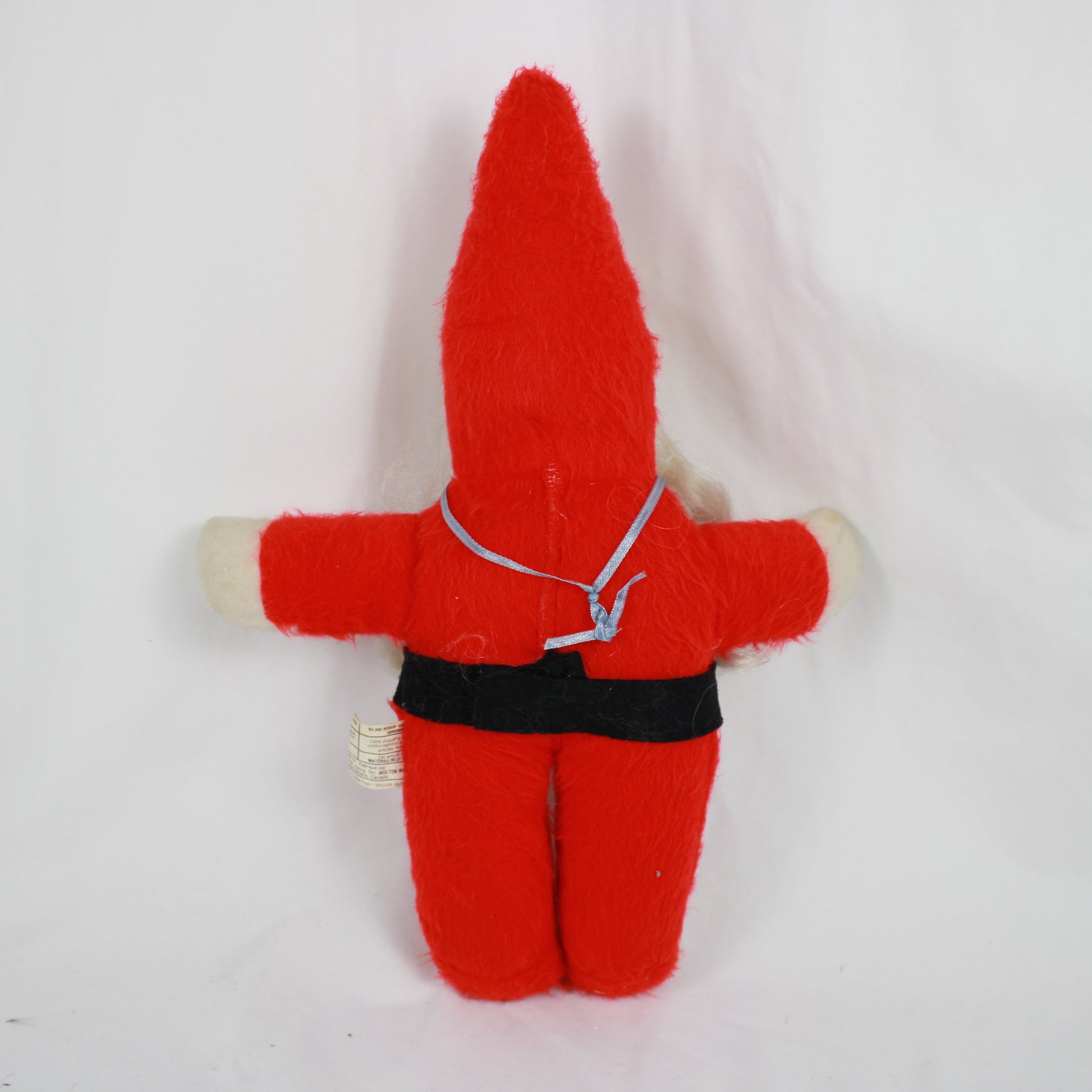 Vintage Mid-Century Plush Santa Claus Doll with Rubber Face