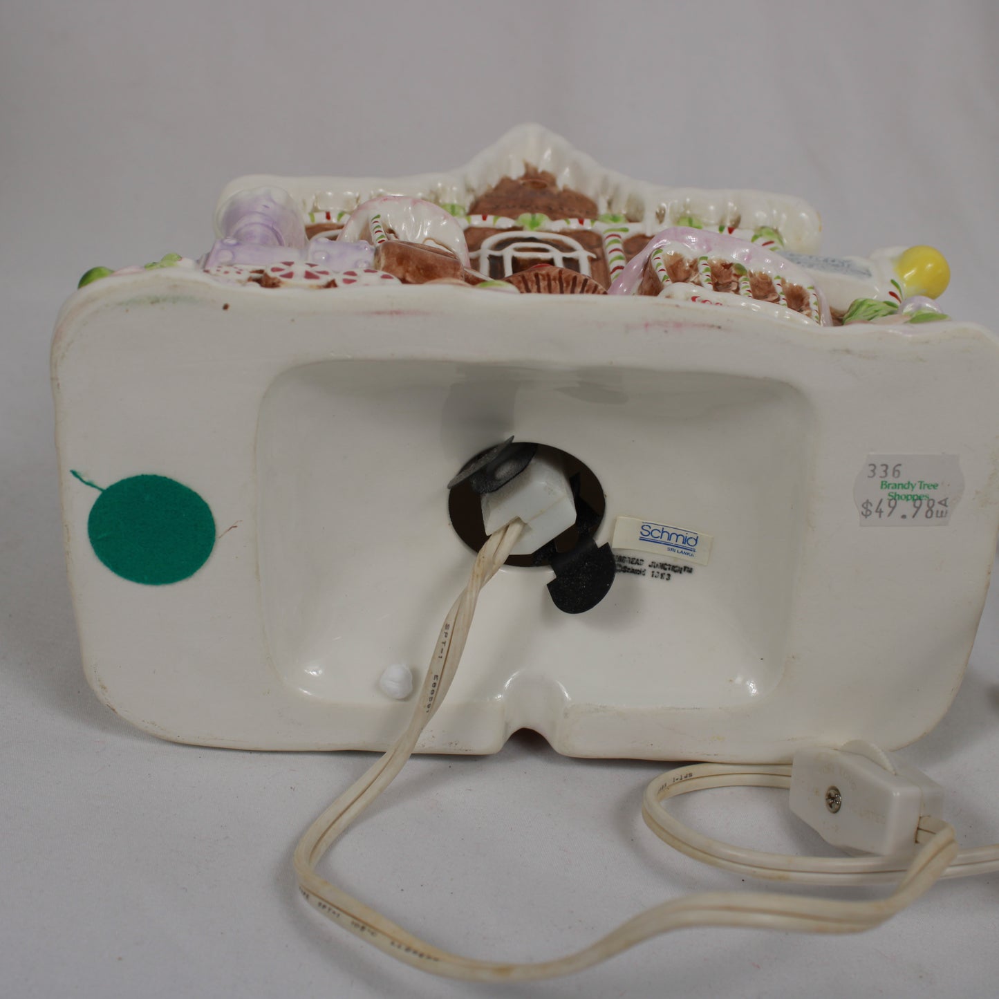 1993 Schmid Gingerbread Junction Lighted Ceramic Christmas Village