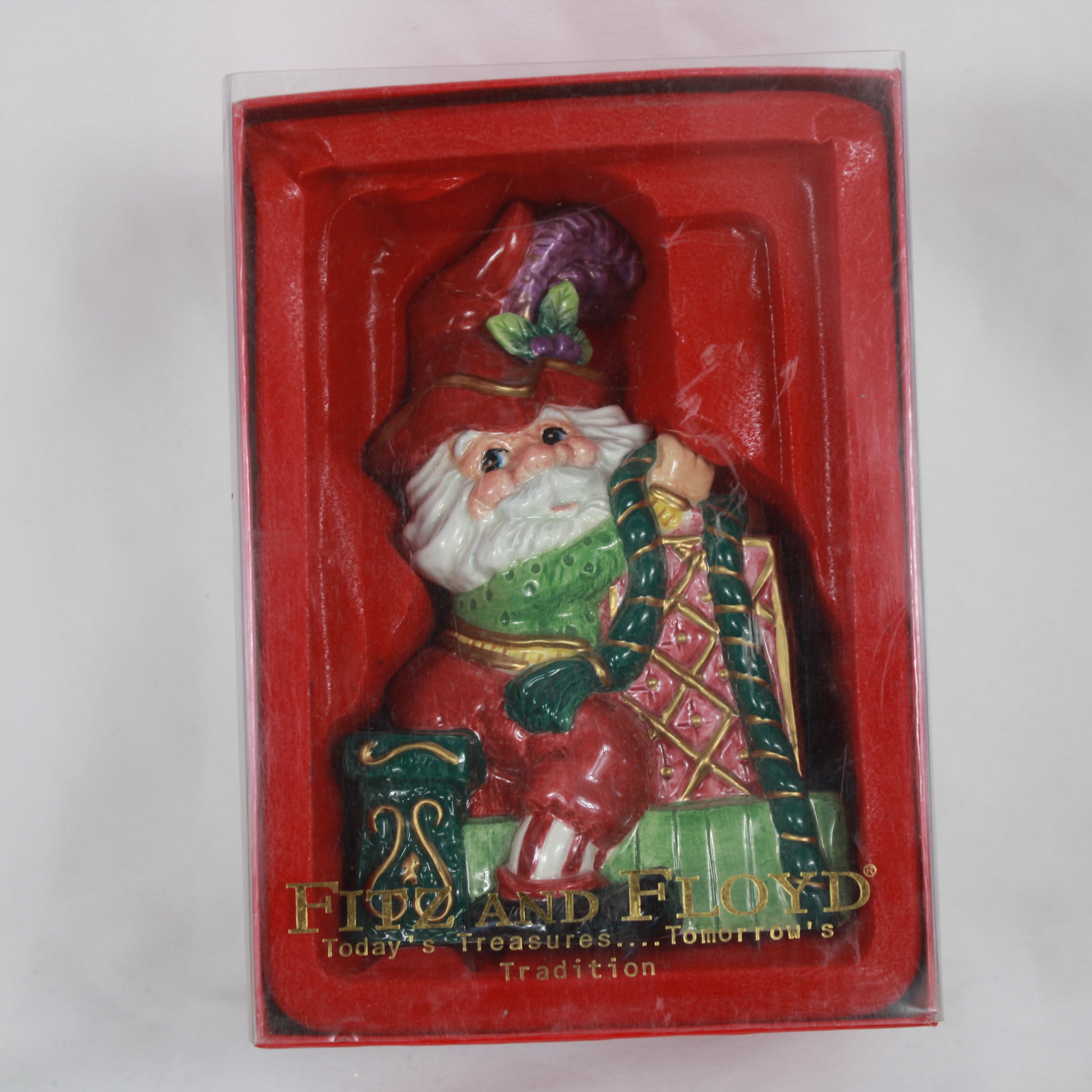 Fitz and Floyd 2003 Christmas Court Annual Santa Bell 10th Edition