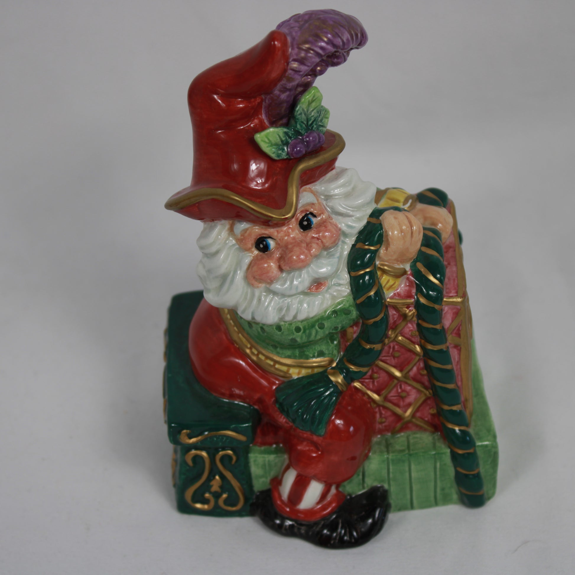 Fitz and Floyd 2003 Christmas Court Annual Santa Bell 10th Edition