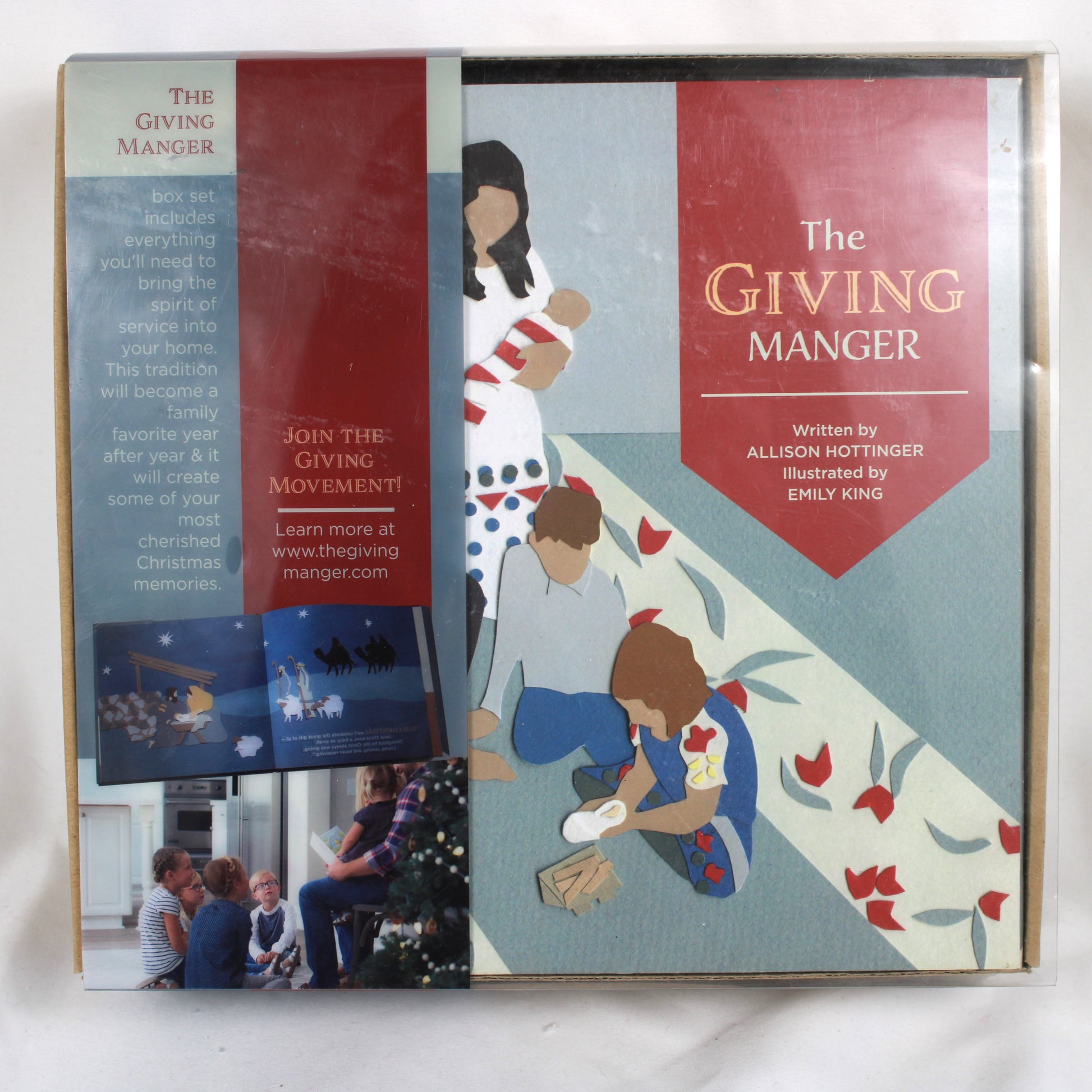 The Giving Manger Christmas Box Set with Book, Manger, and Baby Jesus
