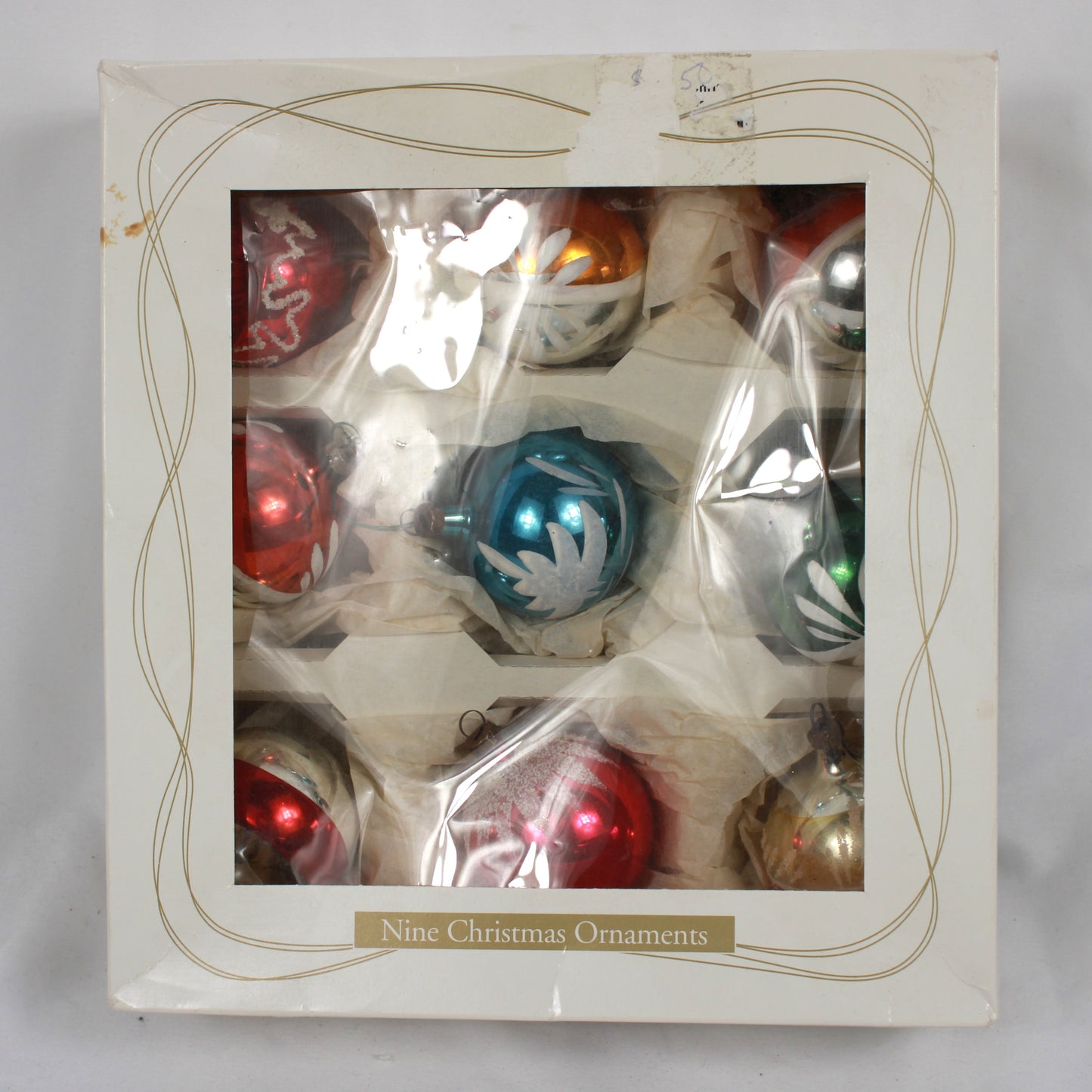 Vintage 1997 Dayton Hudson Glass Christmas Ornaments Set of 9