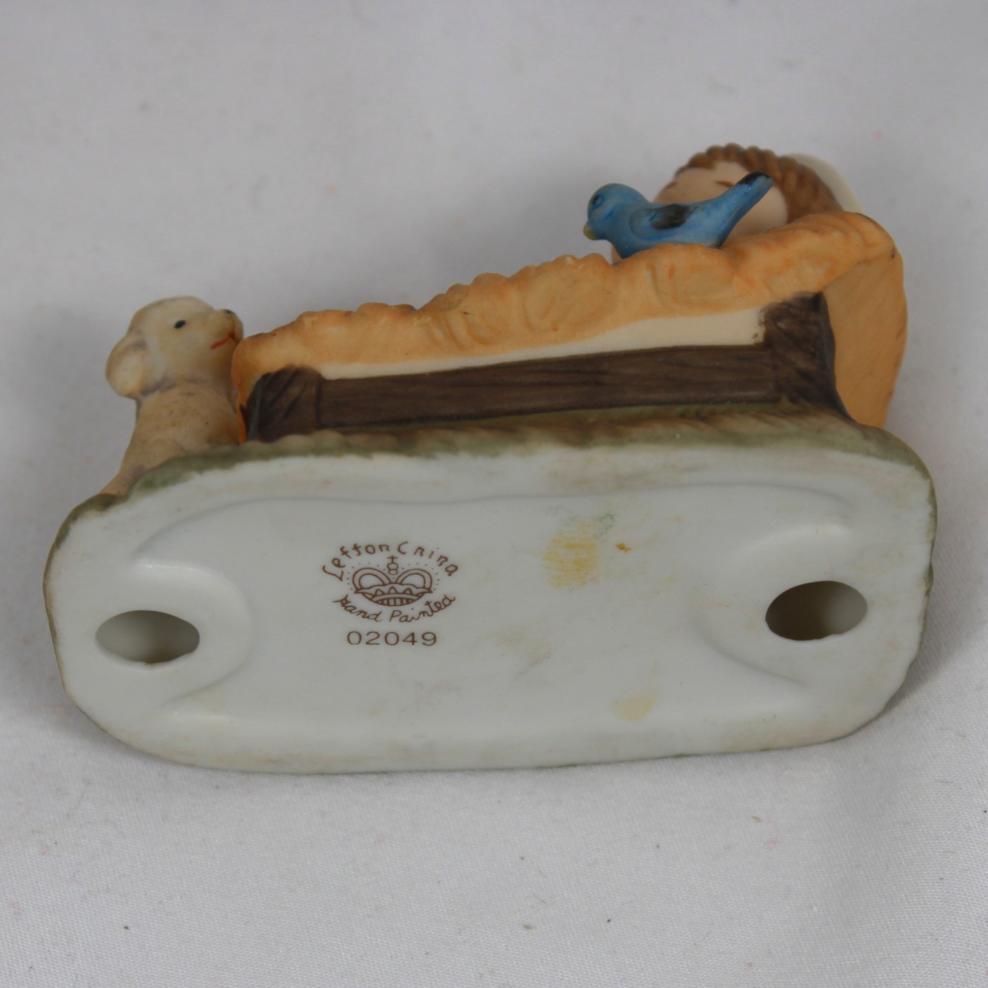 Vintage 1986 Lefton China Hand Painted Nativity Pieces #02049 Set of 3