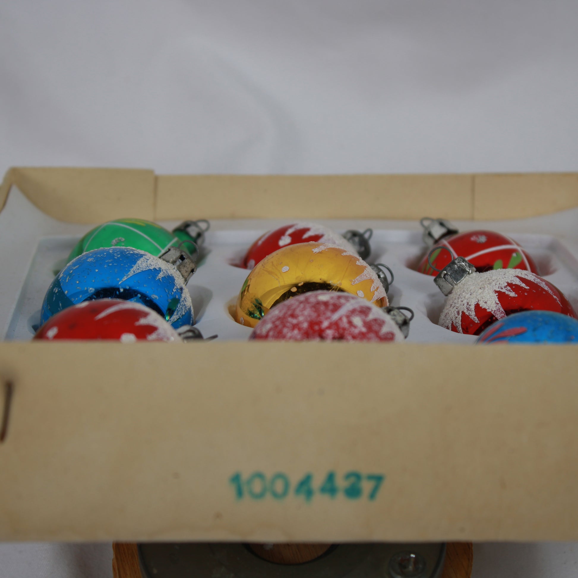 Vintage Woolcrest Woolco Glass Christmas Tree Ornaments Made in Poland - Set of 9 (Lot 1)