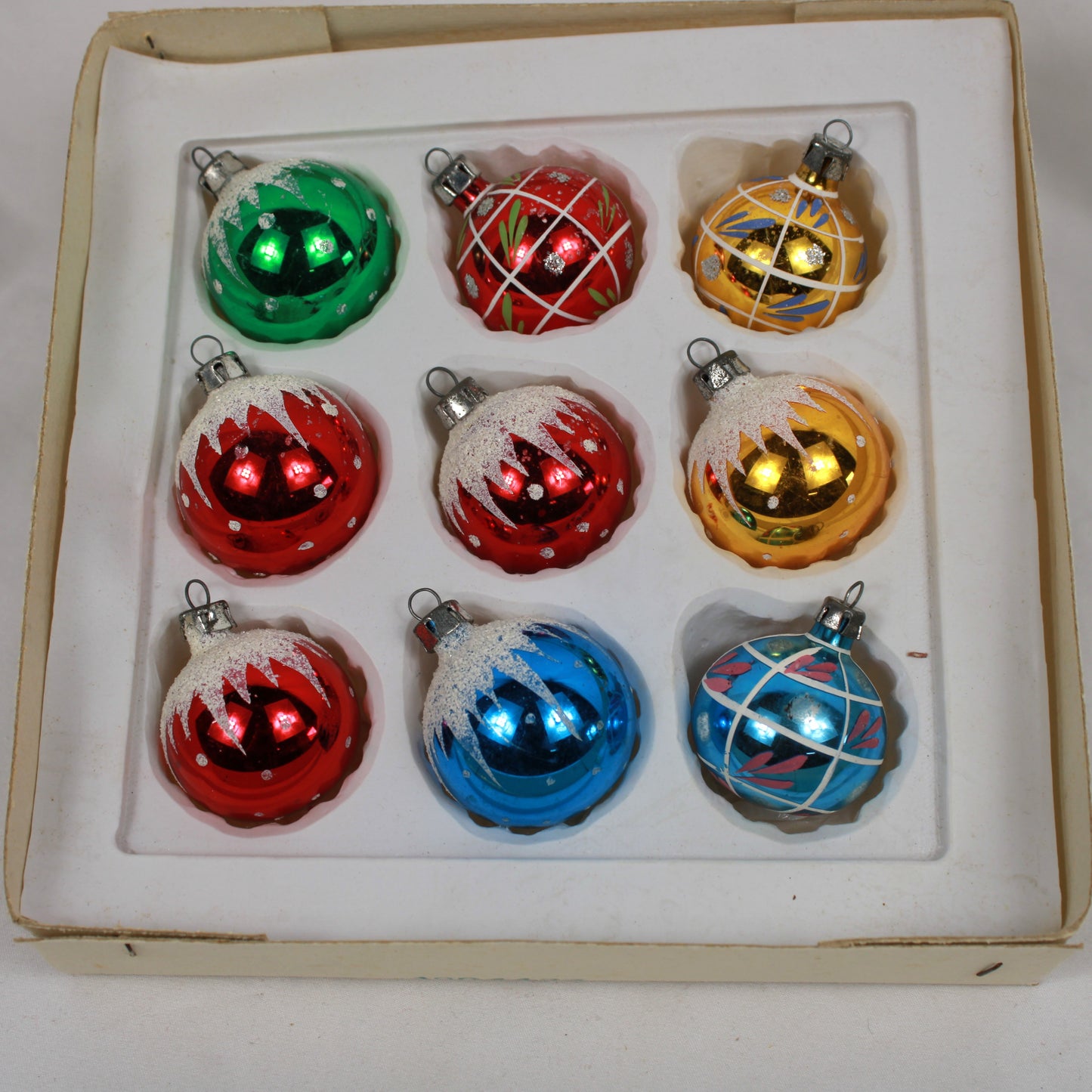 Vintage Woolcrest Woolco Glass Christmas Ornaments Made in Poland - Lot 2