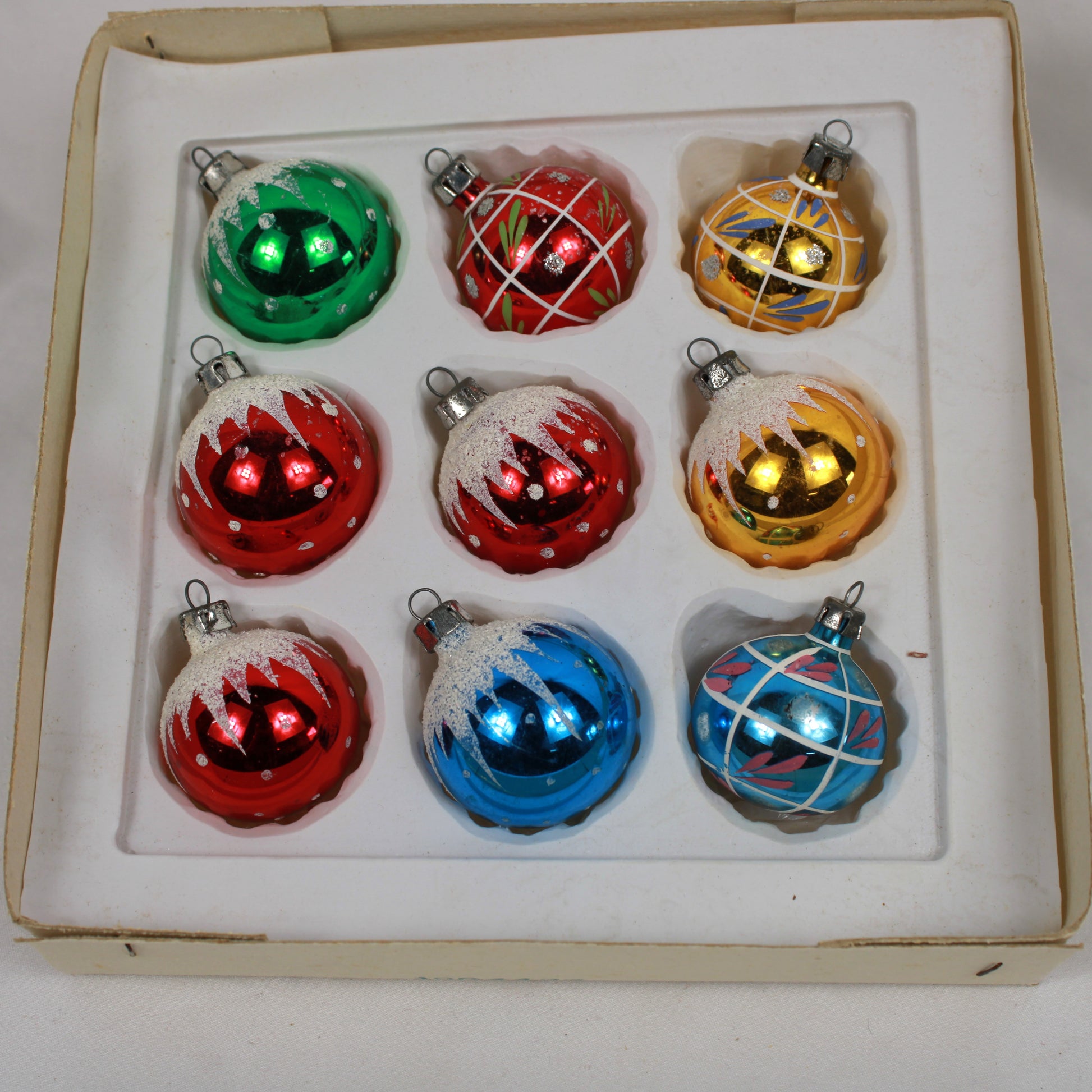 Vintage Woolcrest Woolco Glass Christmas Ornaments Made in Poland - Lot 2