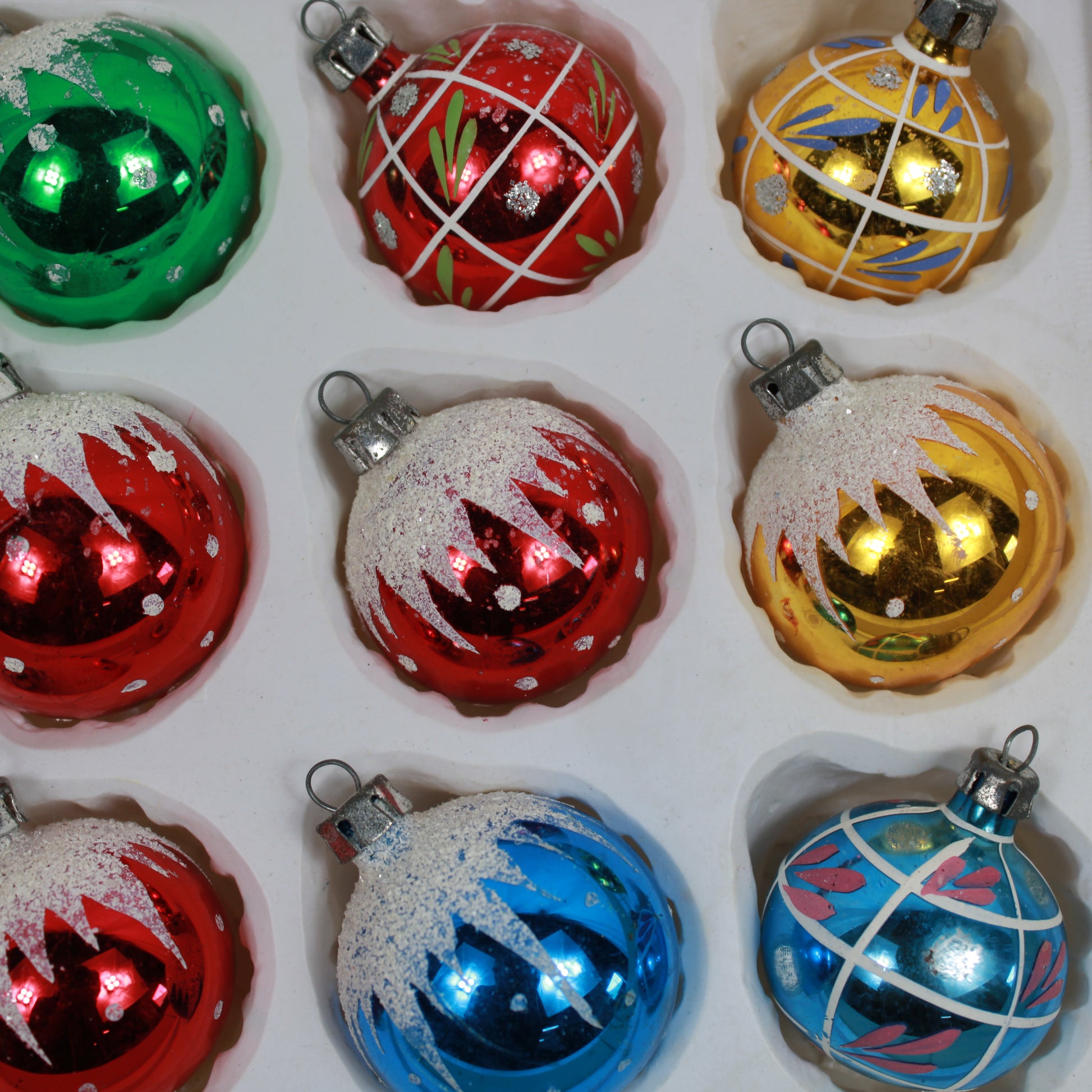 Vintage Woolcrest Woolco Glass Christmas Ornaments Made in Poland - Lot 2