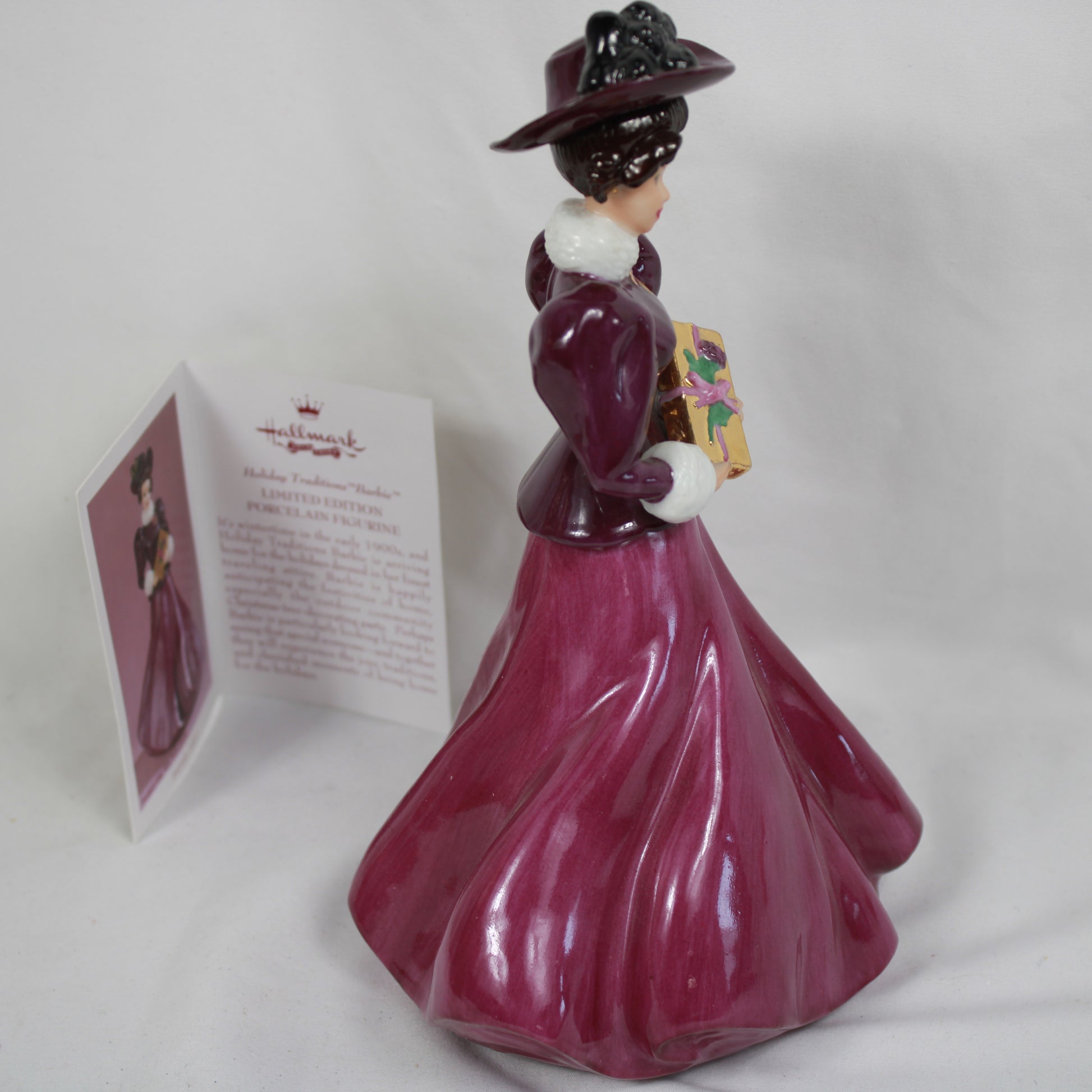 1997 Hallmark Holiday Traditions Barbie Limited Edition Porcelain Figurine Serial Number 24188