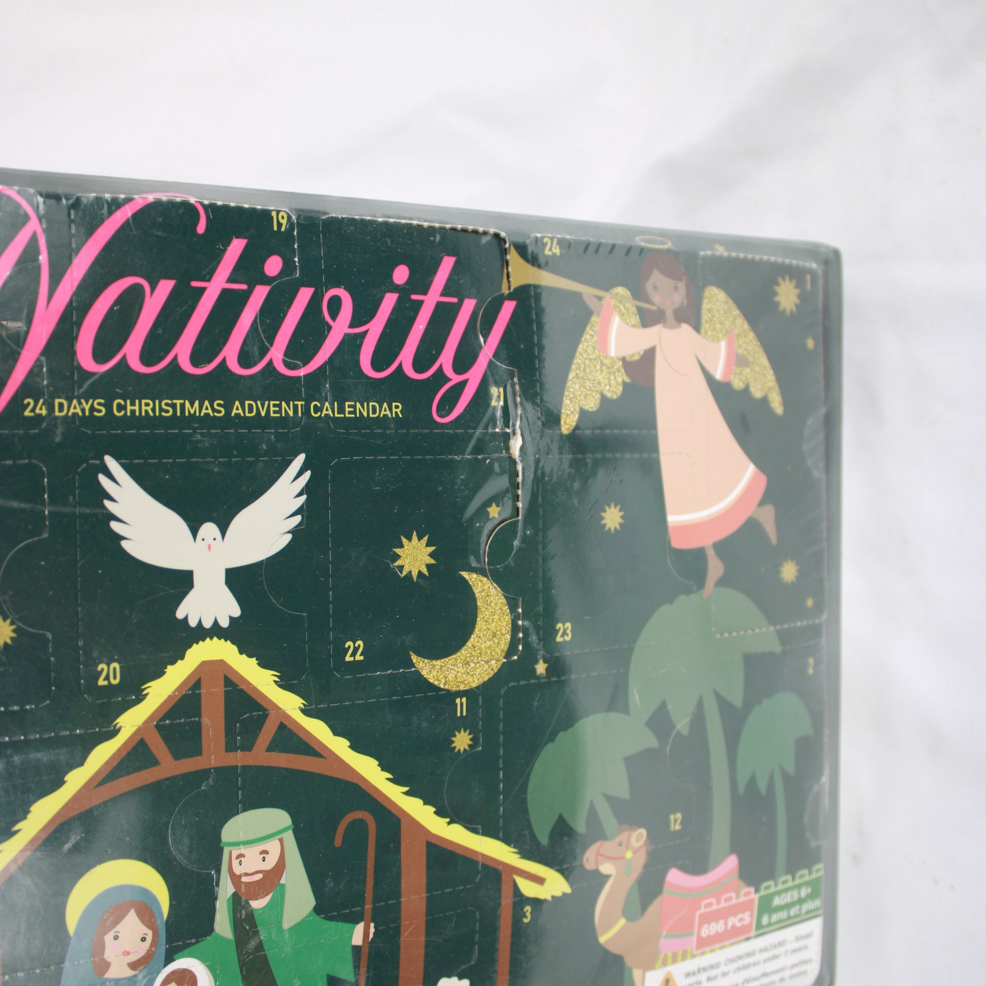 Kitmiido 24 Days Christmas Nativity Advent Calendar building block set, 696 pieces - New in Box