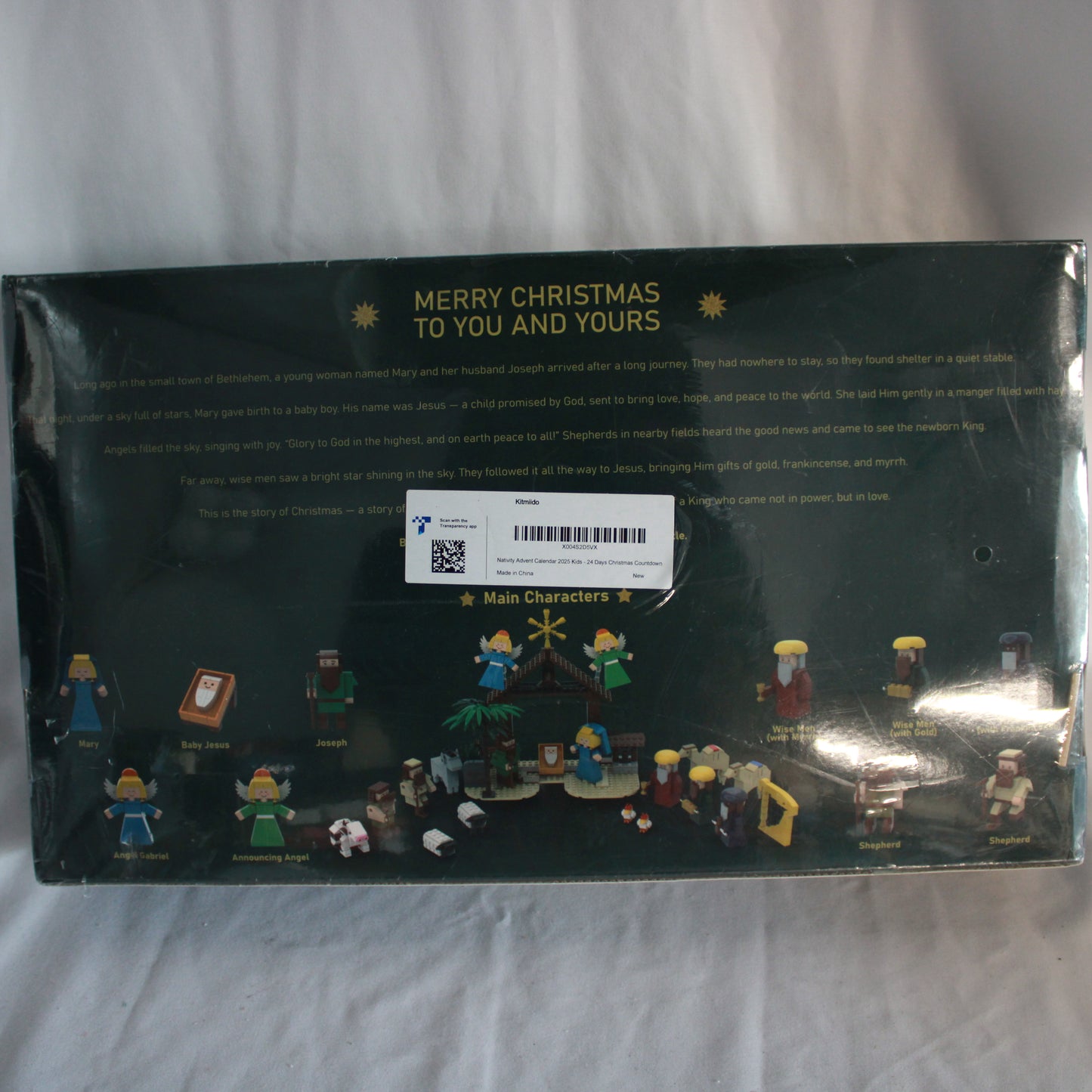 Kitmiido 24 Days Christmas Nativity Advent Calendar building block set, 696 pieces - New in Box