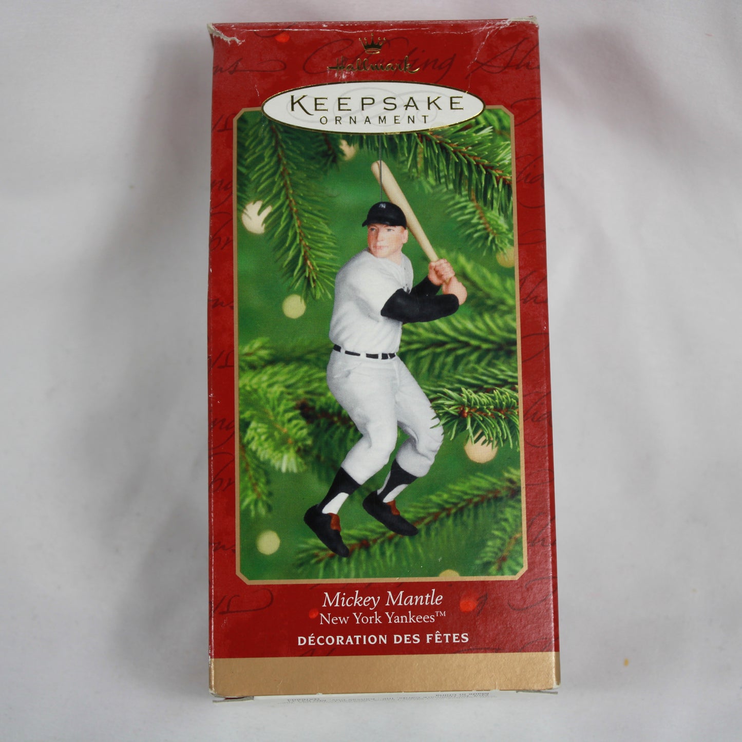 Hallmark Keepsake 2001 Mickey Mantle New York Yankees Christmas Ornament