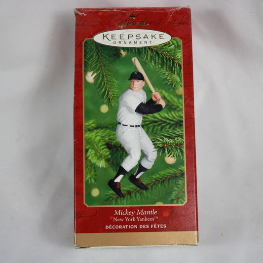Hallmark Keepsake 2001 Mickey Mantle New York Yankees Christmas Ornament