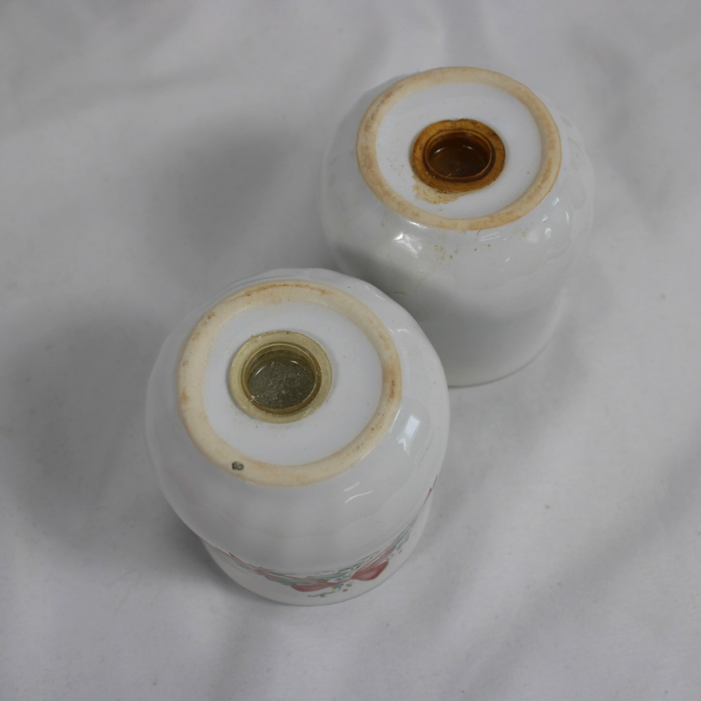 Corelle Coordinates Ivy and Ribbon Stoneware Cream Sugar and Salt Pepper Shaker Set