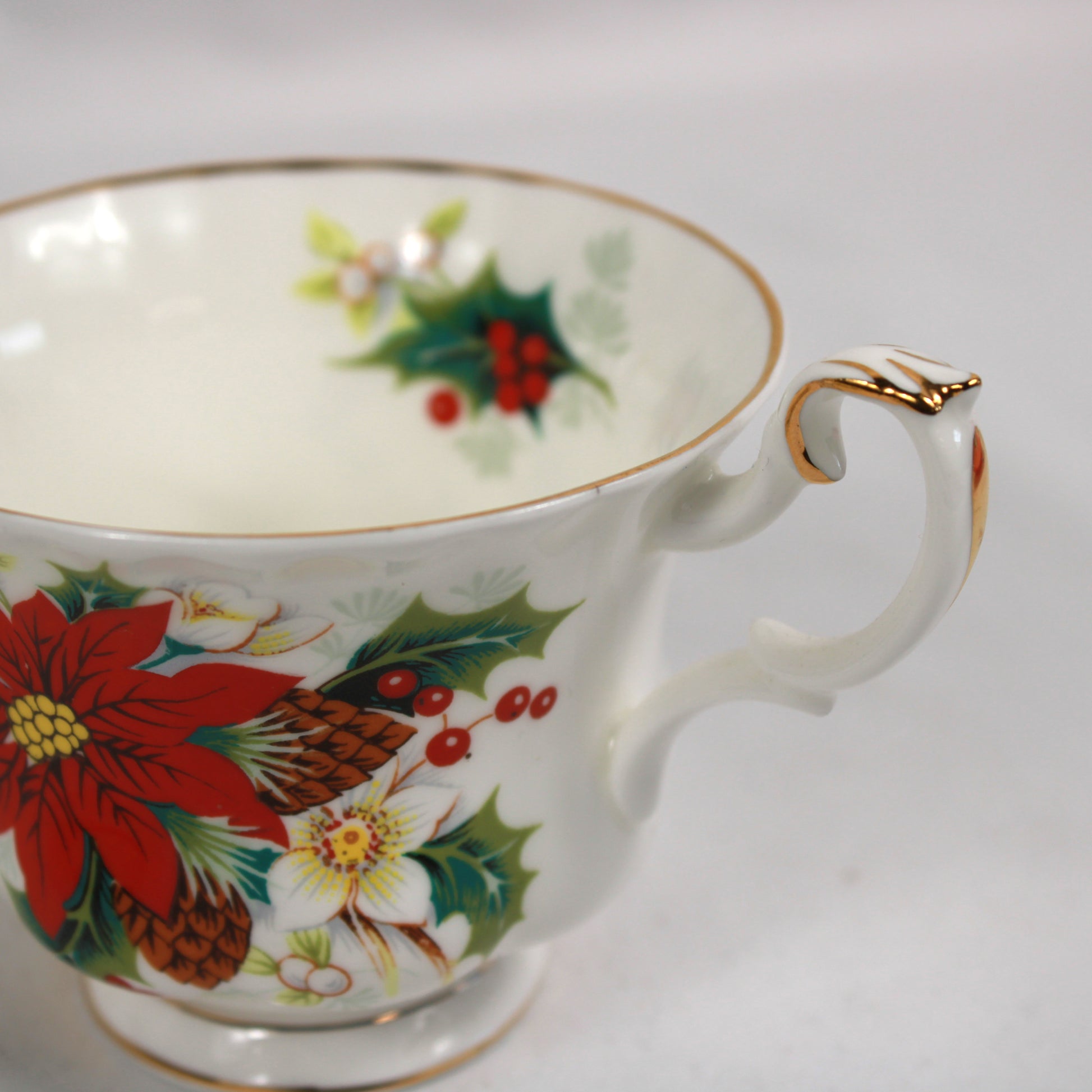 Royal Albert Poinsettia Bone China Cup and Saucer Set