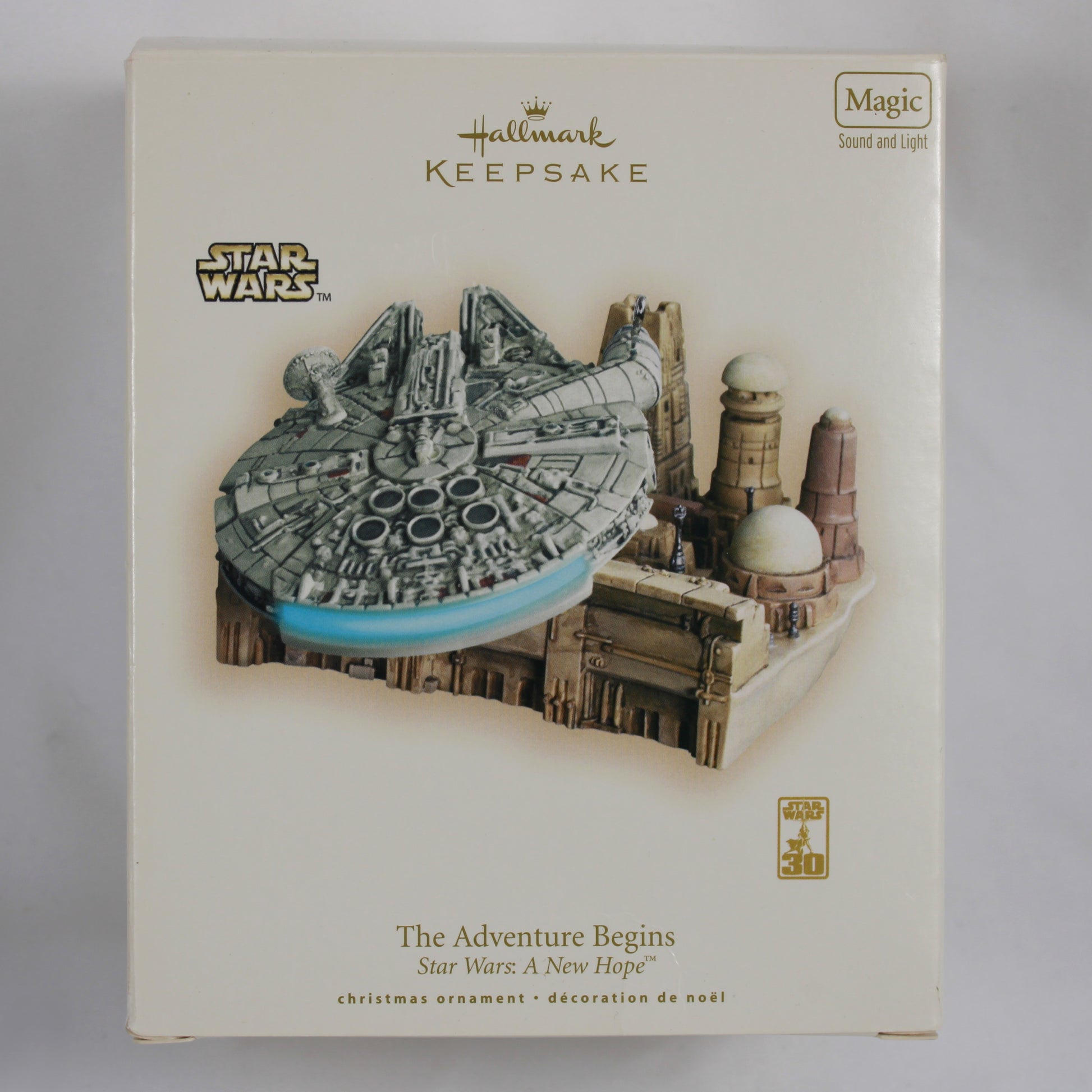 Hallmark Keepsake 2007 Star Wars The Adventure Begins Magic Ornament - Millennium Falcon Tatooine Escape