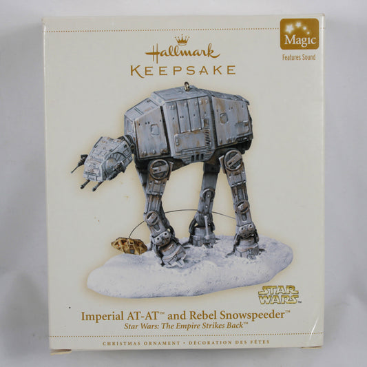 Hallmark Keepsake 2006 Star Wars Imperial AT-AT and Rebel Snowspeeder Magic Ornament