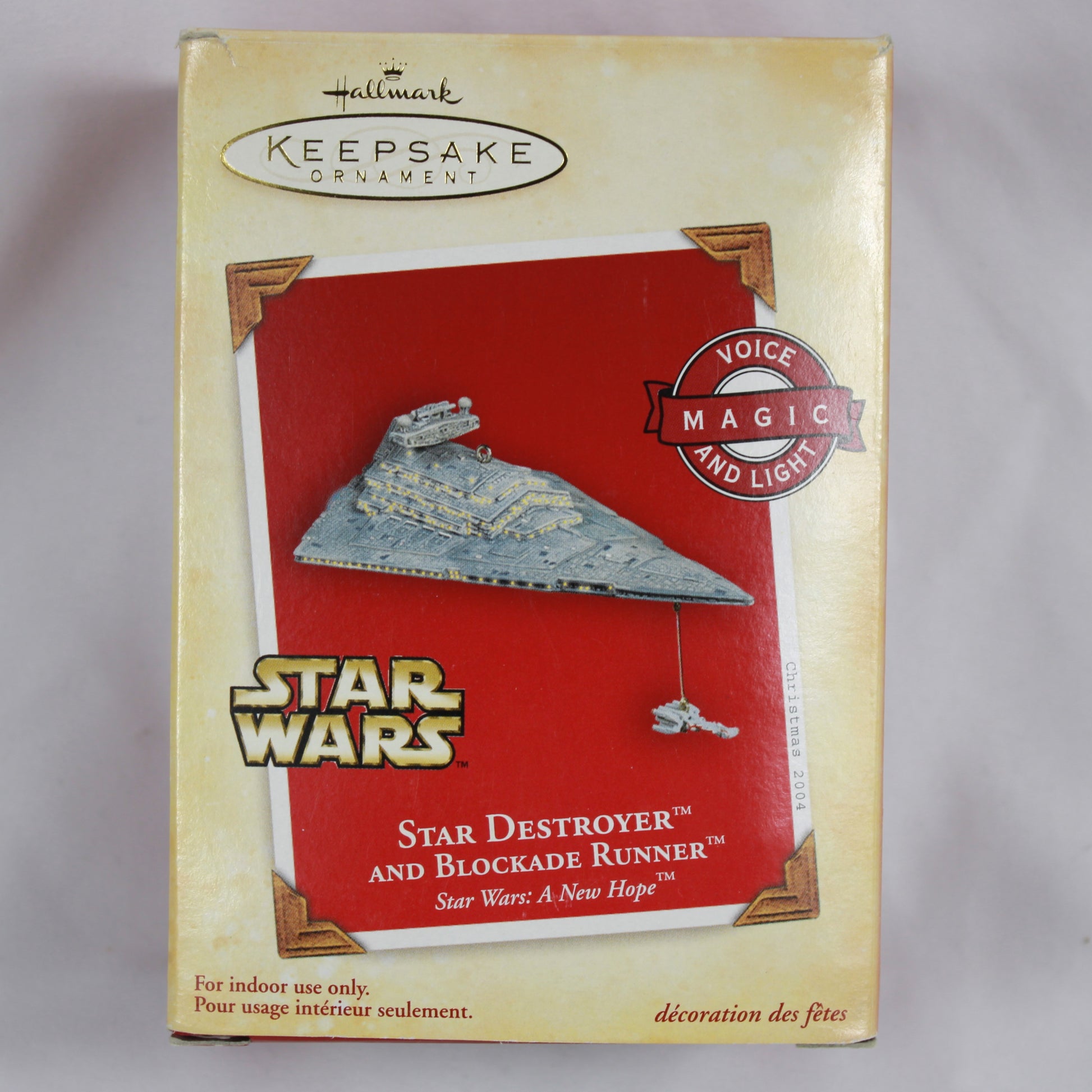 Hallmark Keepsake 2004 Star Wars Star Destroyer and Blockade Runner Magic Ornament