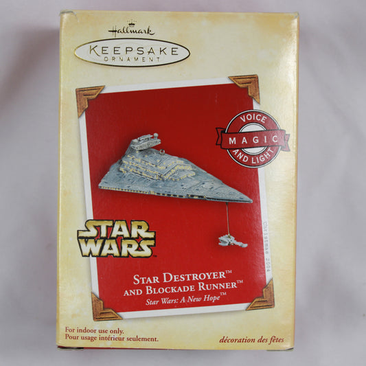 Hallmark Keepsake 2004 Star Wars Star Destroyer and Blockade Runner Magic Ornament