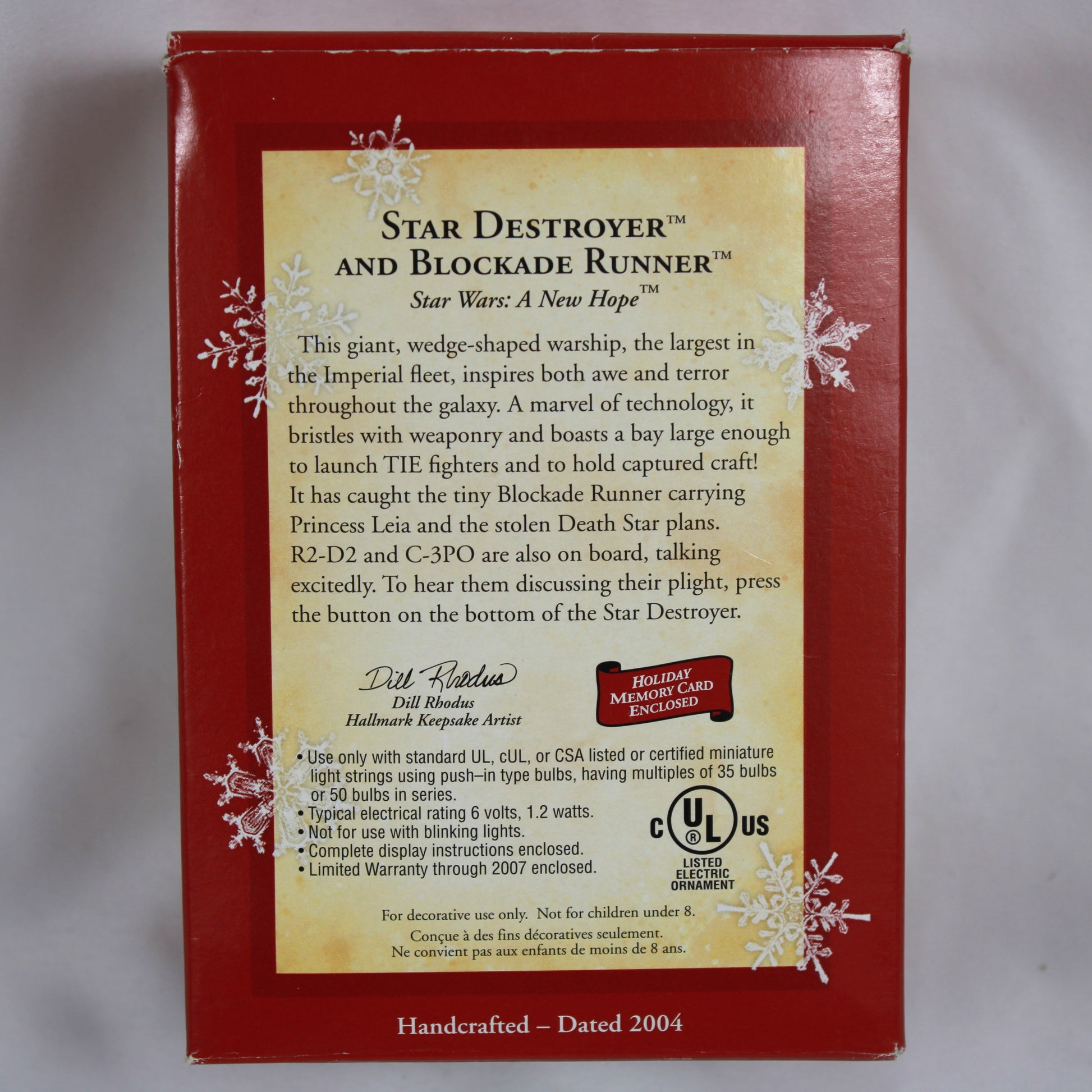 Hallmark Keepsake 2004 Star Wars Star Destroyer and Blockade Runner Magic Ornament