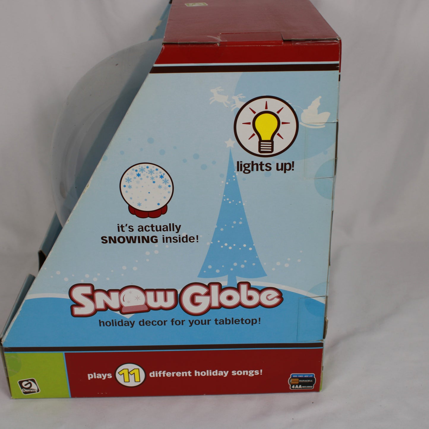 Gemmy 2007 Musical Tabletop Snow Globe - 11 Holiday Songs, Lights Up, Active Snowing