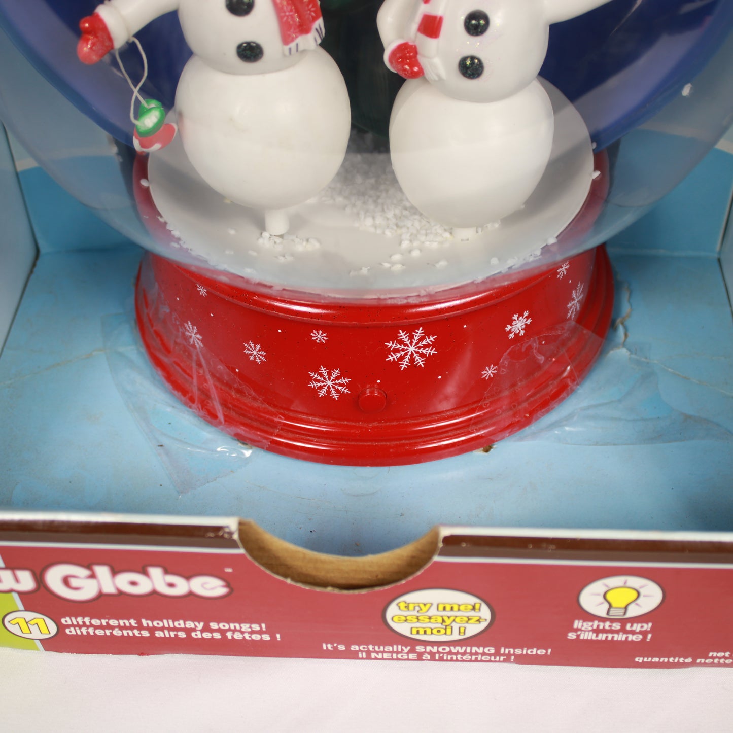 Gemmy 2007 Musical Tabletop Snow Globe - 11 Holiday Songs, Lights Up, Active Snowing