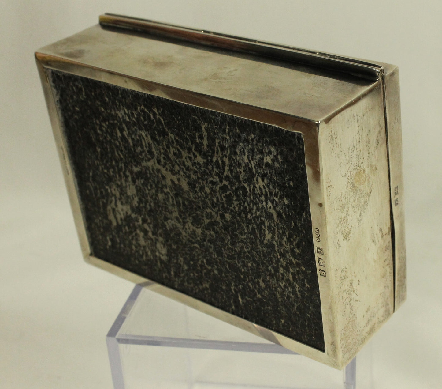 Vintage Bermuda Silver-Plated Wooden Lined Trinket Box with Crest