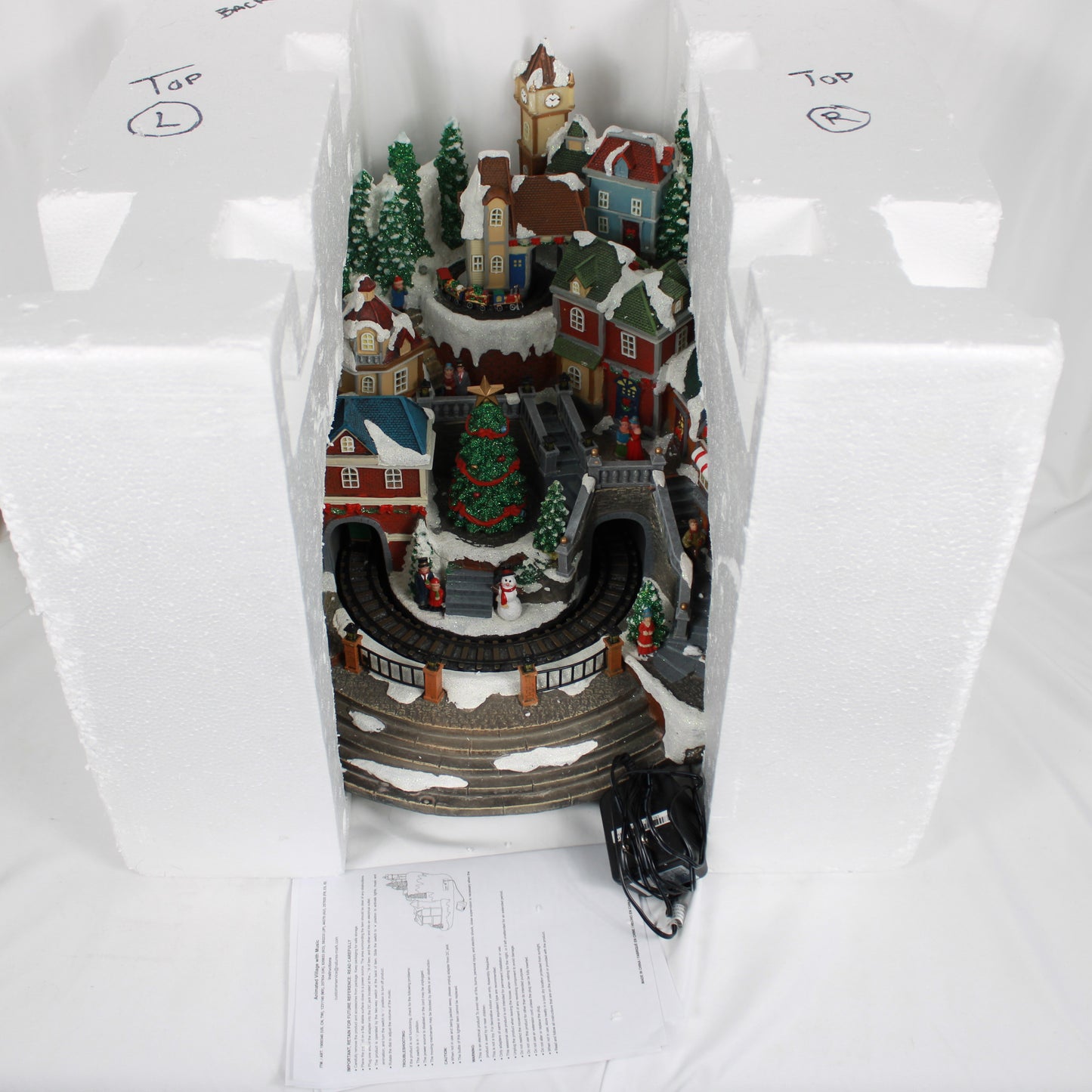 Moments in Time Costco Animated Christmas Village with Music Tabletop Decoration