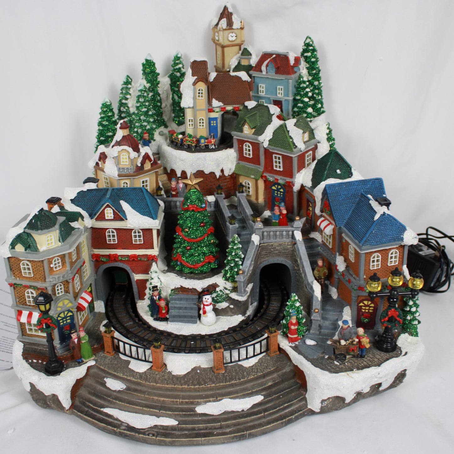Moments in Time Costco Animated Christmas Village with Music Tabletop Decoration