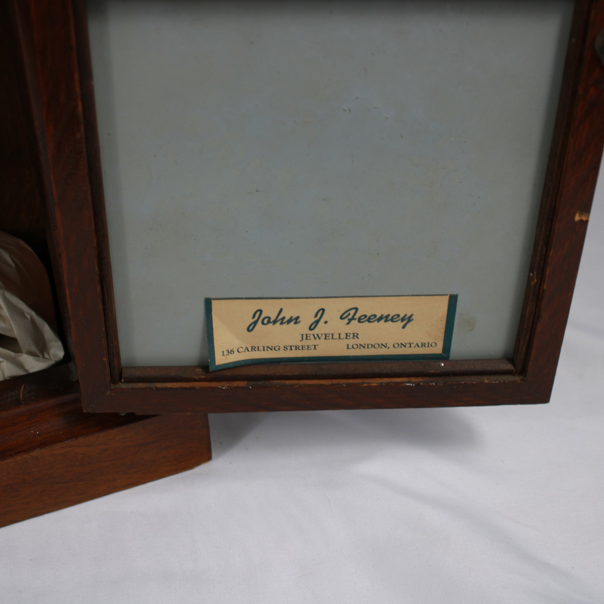 E. N. Welch Gothic Steeple Mantle Clock Floral Reverse Glass Door