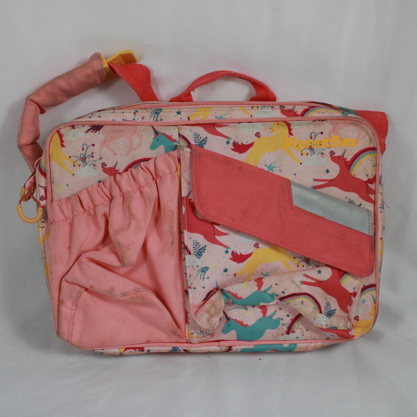 PlanetBox Rover Stainless Steel Bento Lunch Box with Pink Unicorn Carry Bag