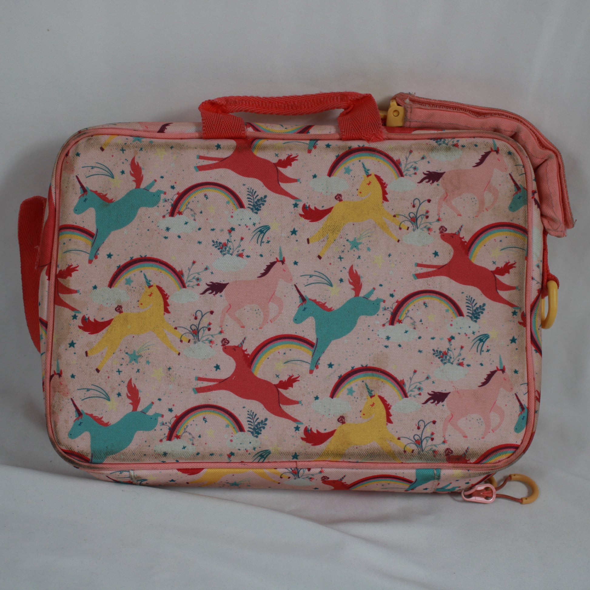 PlanetBox Rover Stainless Steel Bento Lunch Box with Pink Unicorn Carry Bag