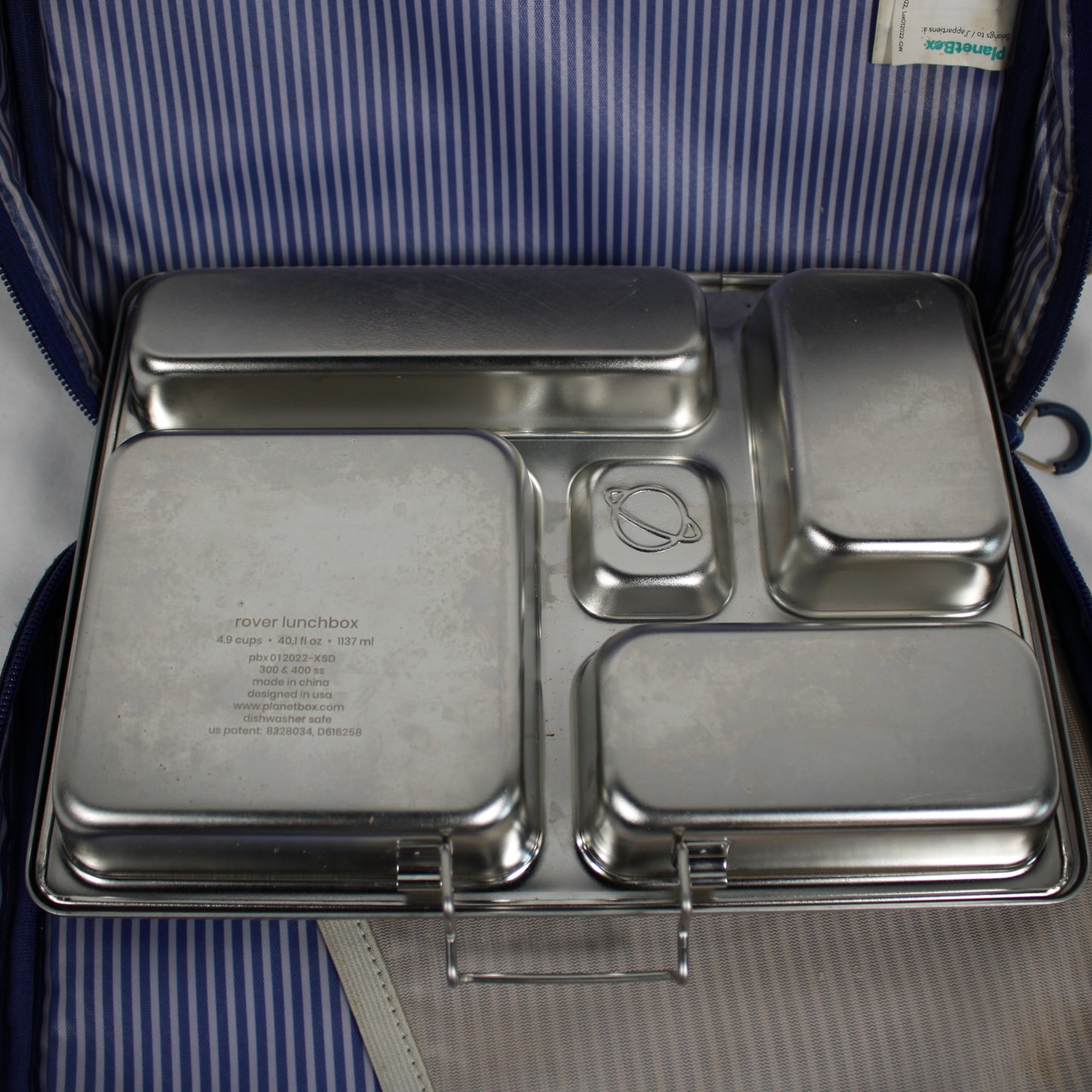 PlanetBox Rover Stainless Steel Bento Lunch Box with Galaxy Carry Bag