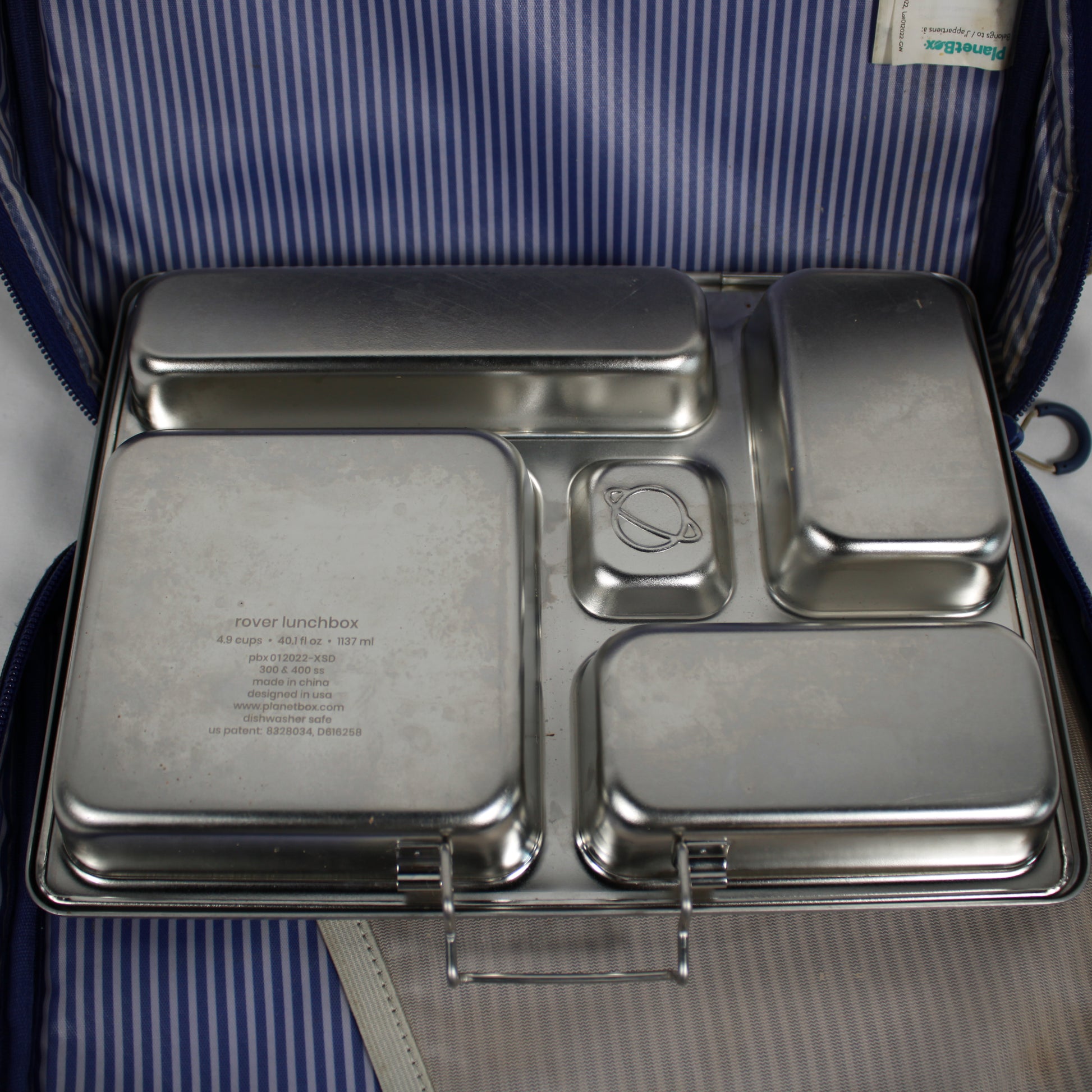 PlanetBox Rover Stainless Steel Bento Lunch Box with Galaxy Carry Bag
