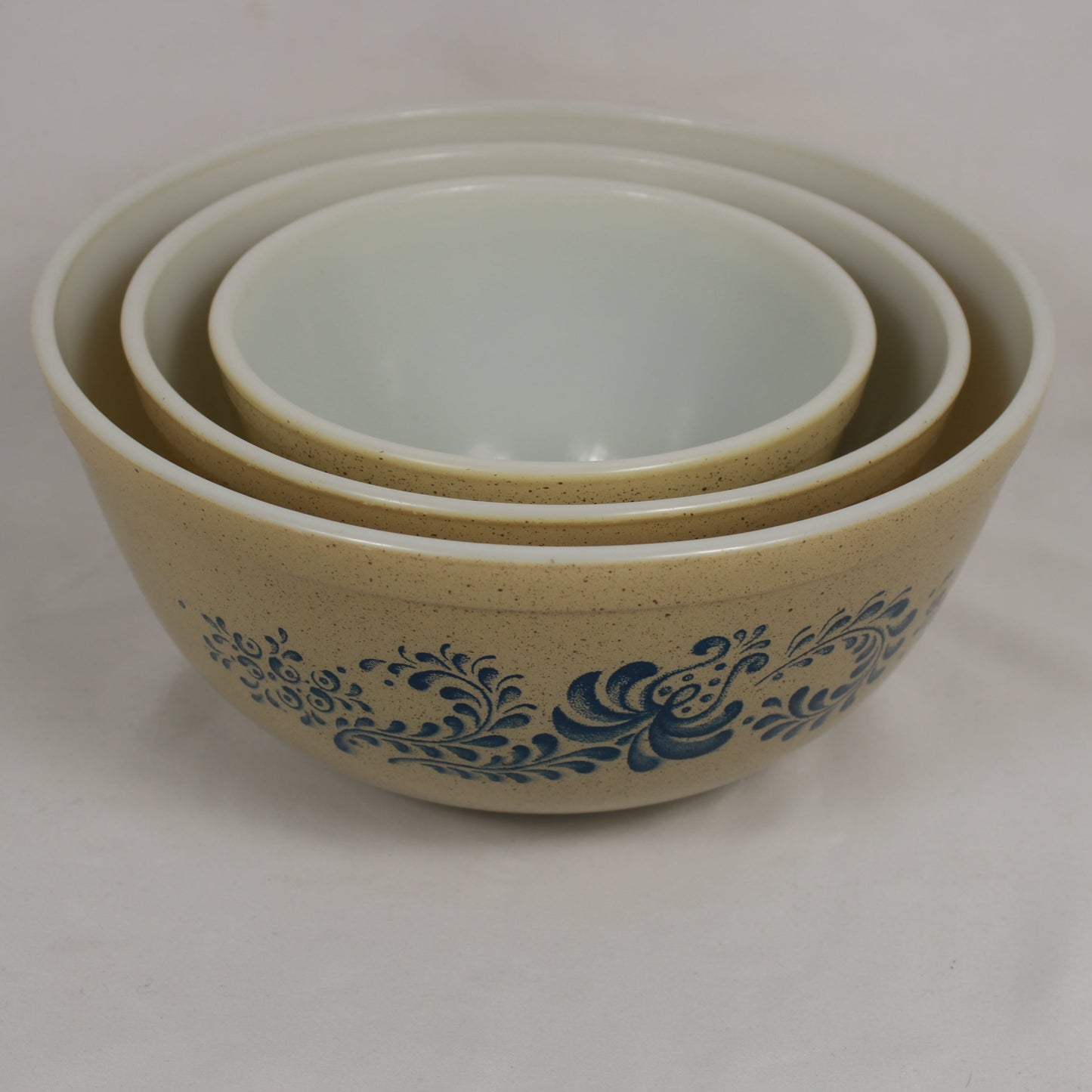 Pyrex Homestead Speckled Nesting Mixing Bowl Set 401 402 403