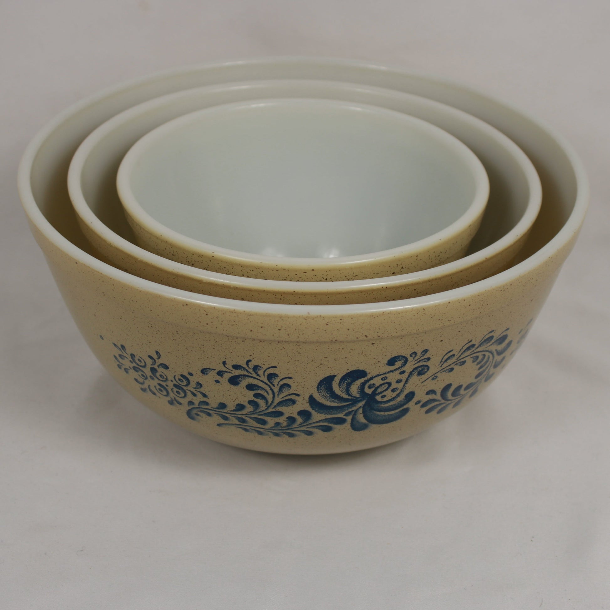 Pyrex Homestead Speckled Nesting Mixing Bowl Set 401 402 403